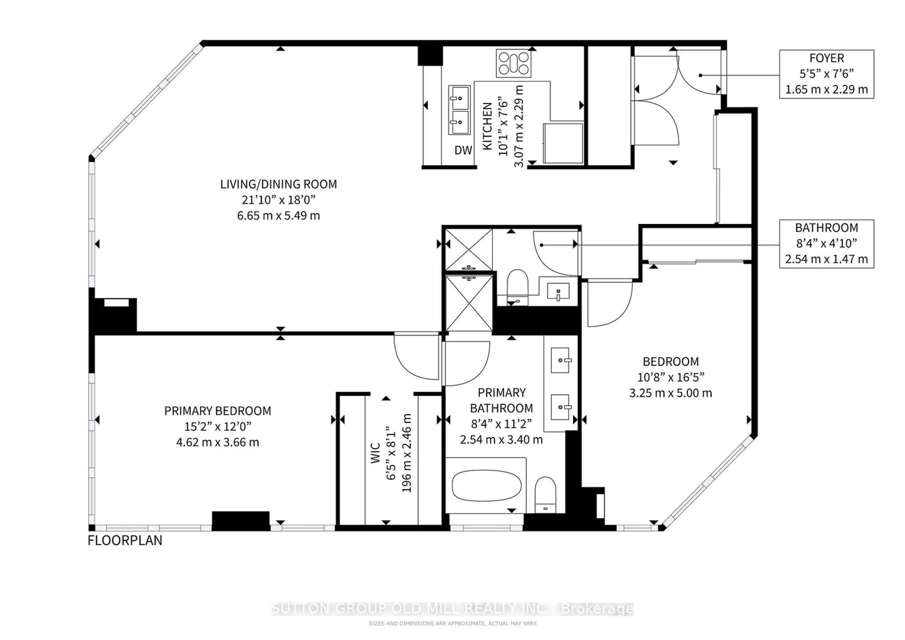 Floor plan for 2269 Lake Shore Blvd #1402, Toronto Ontario M8V 3X6