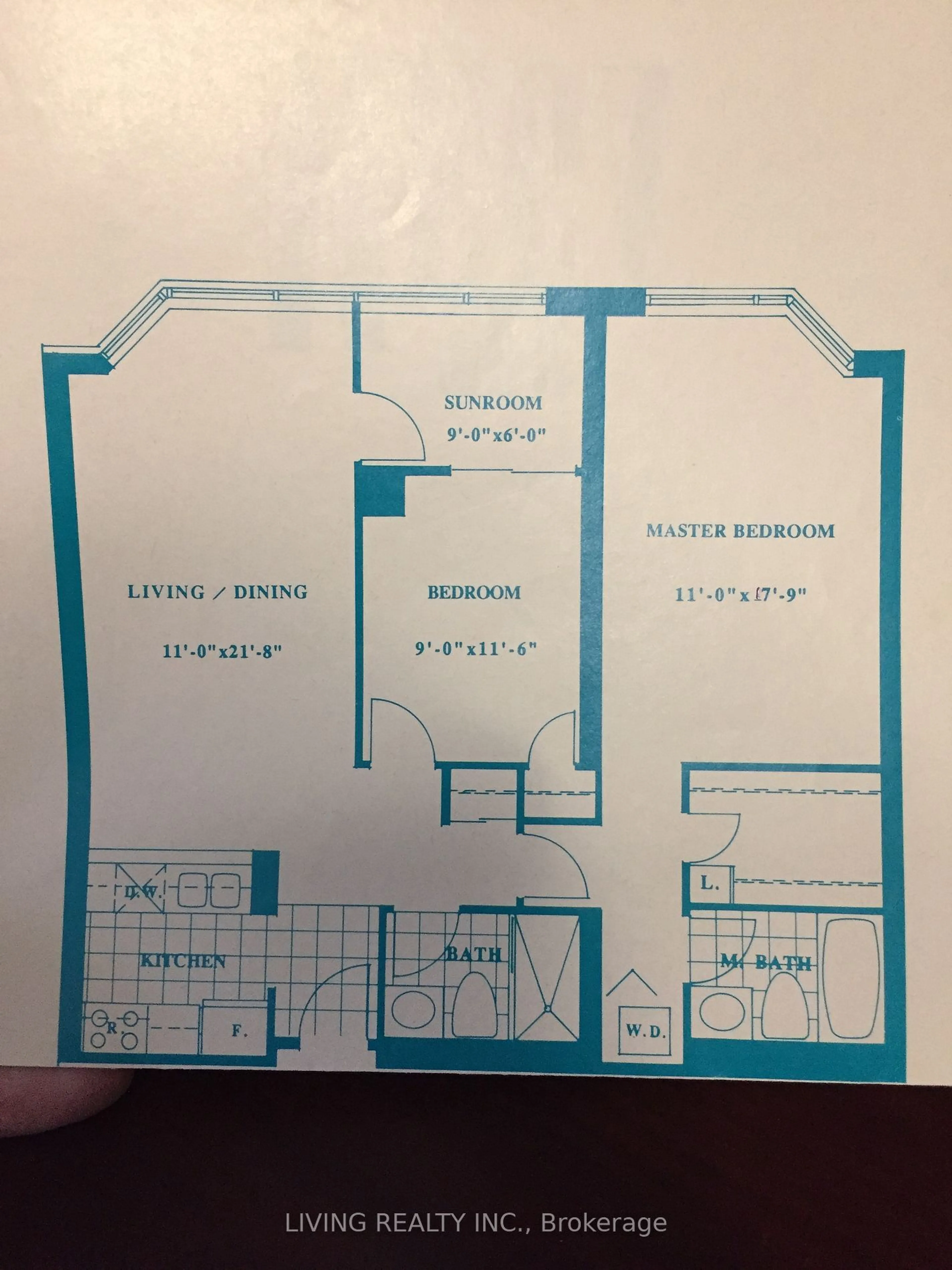 Floor plan for 250 Webb Dr #1207, Mississauga Ontario L5B 3Z4