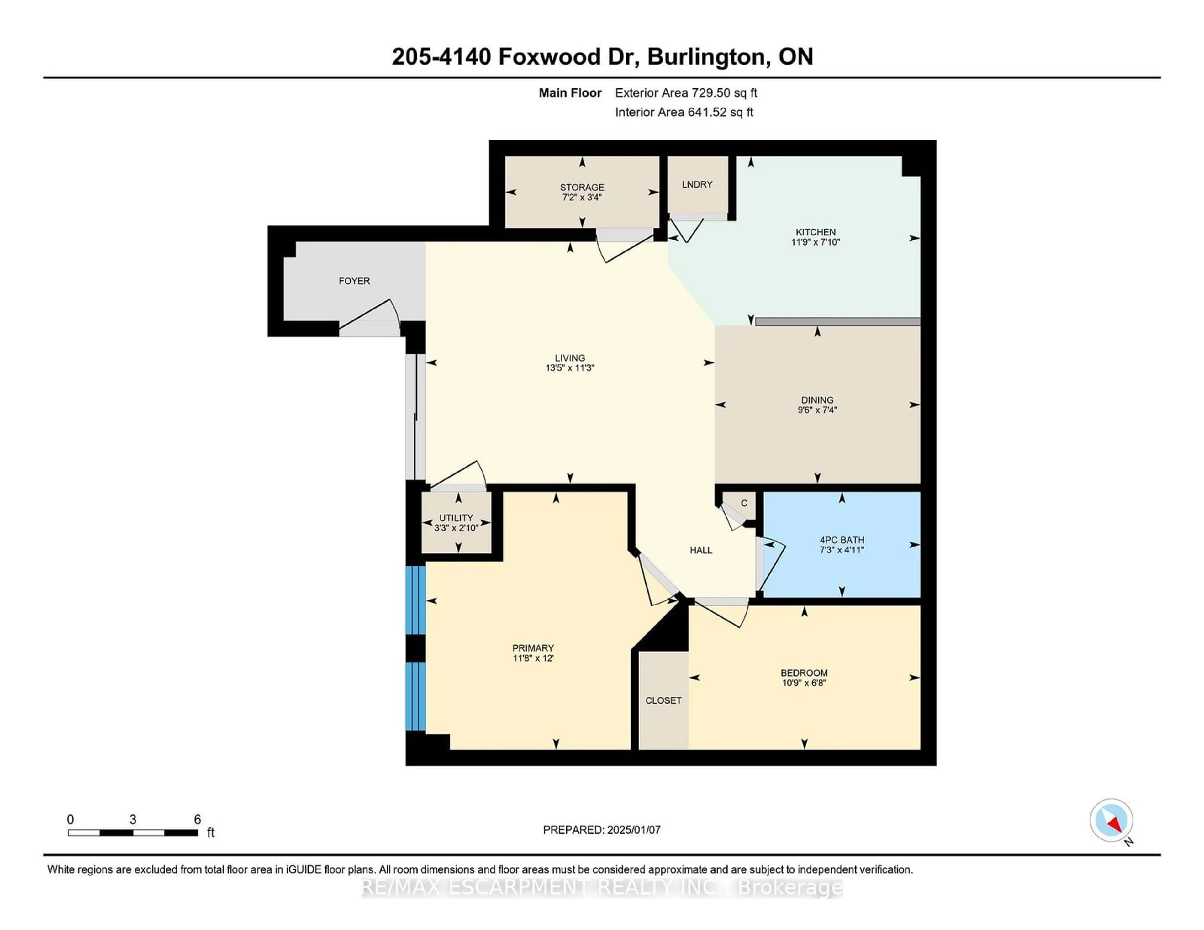 Floor plan for 4140 Foxwood Dr #205, Burlington Ontario L7M 4R4