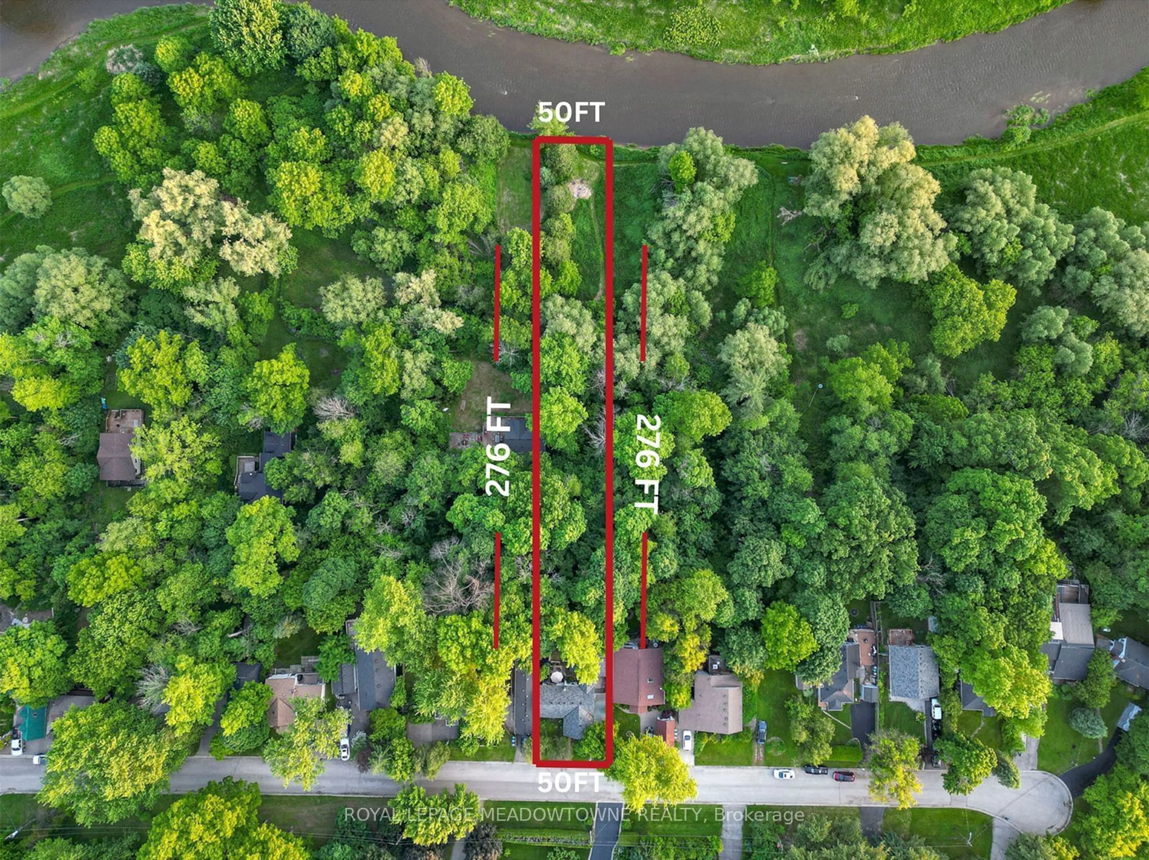 A pic from outside/outdoor area/front of a property/back of a property/a pic from drone, forest/trees view for 99 River Rd, Brampton Ontario L6X 0A9