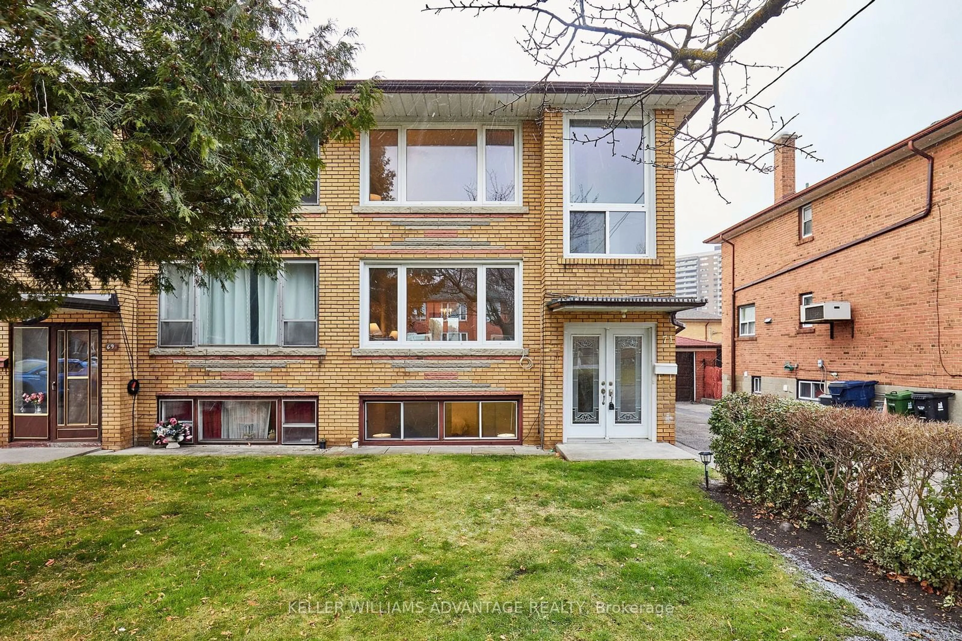 Home with brick exterior material, street for 71 Clairton Cres, Toronto Ontario M6N 2M7