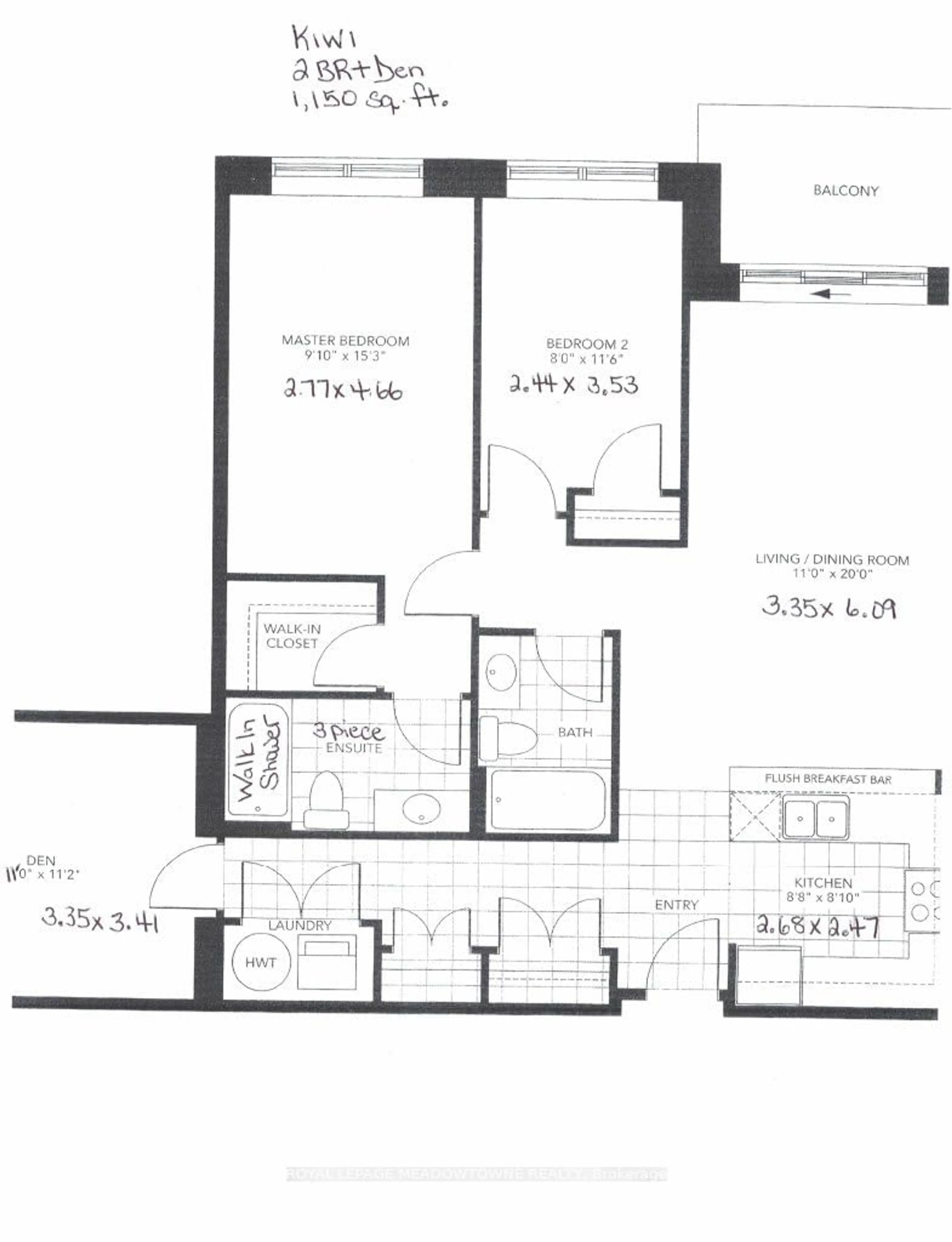 Floor plan for 383 Main St #103, Milton Ontario L9T 8K8