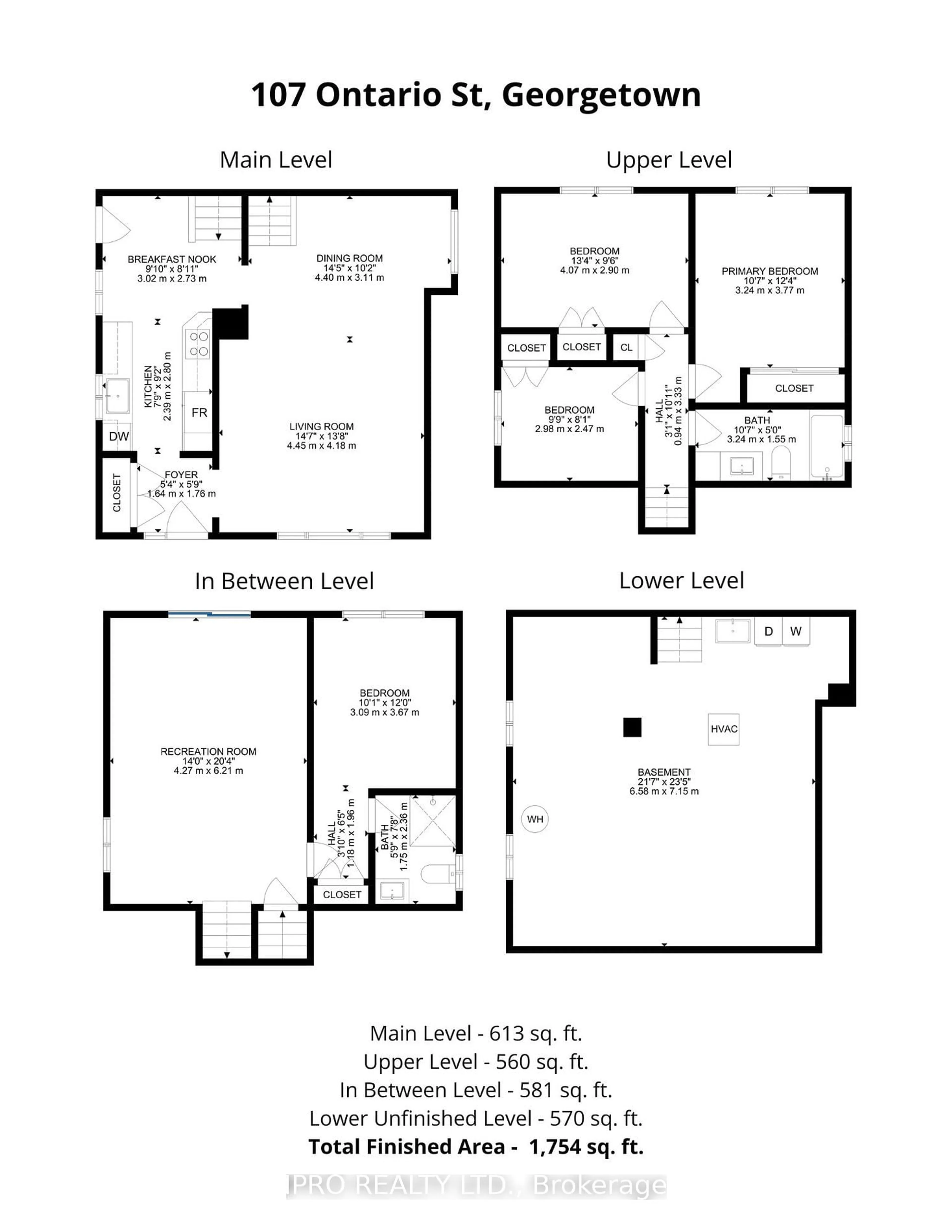 Floor plan for 107 Ontario St, Halton Hills Ontario L7G 3L2