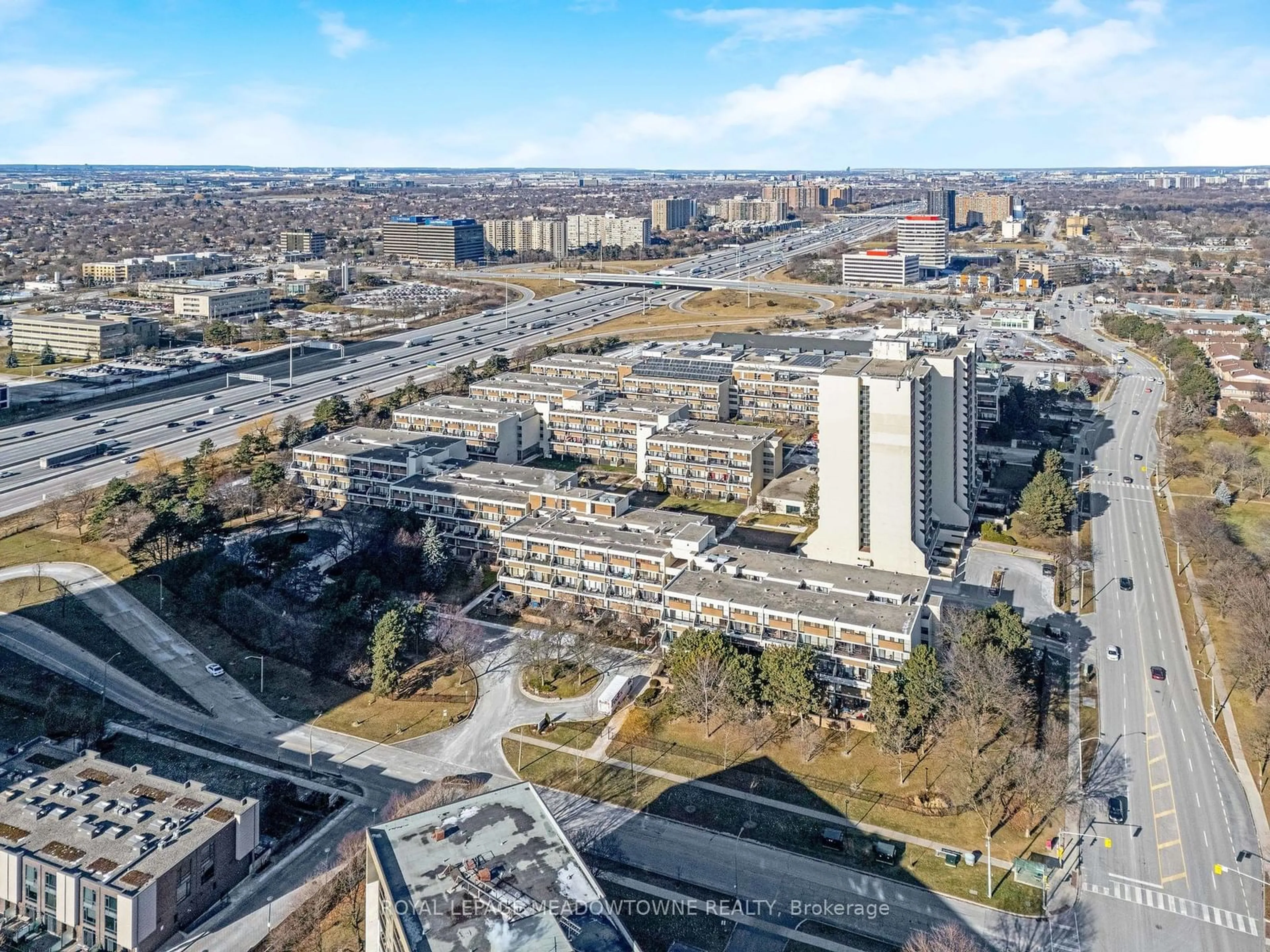 A pic from outside/outdoor area/front of a property/back of a property/a pic from drone, city buildings view from balcony for 2 Valhalla Inn Rd #215, Toronto Ontario M9B 6C3