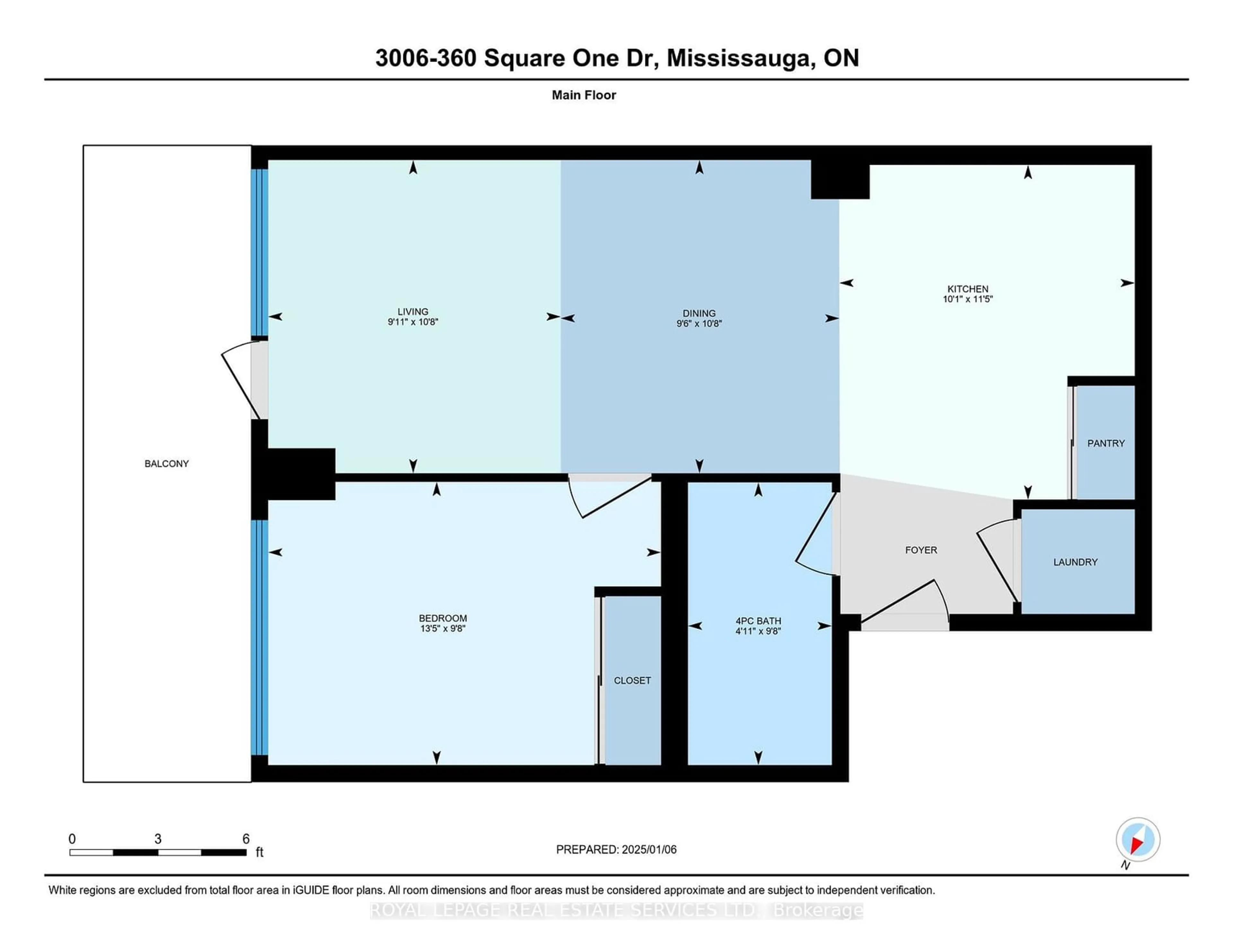 Floor plan for 360 Square One Dr #3006, Mississauga Ontario L5B 0G7