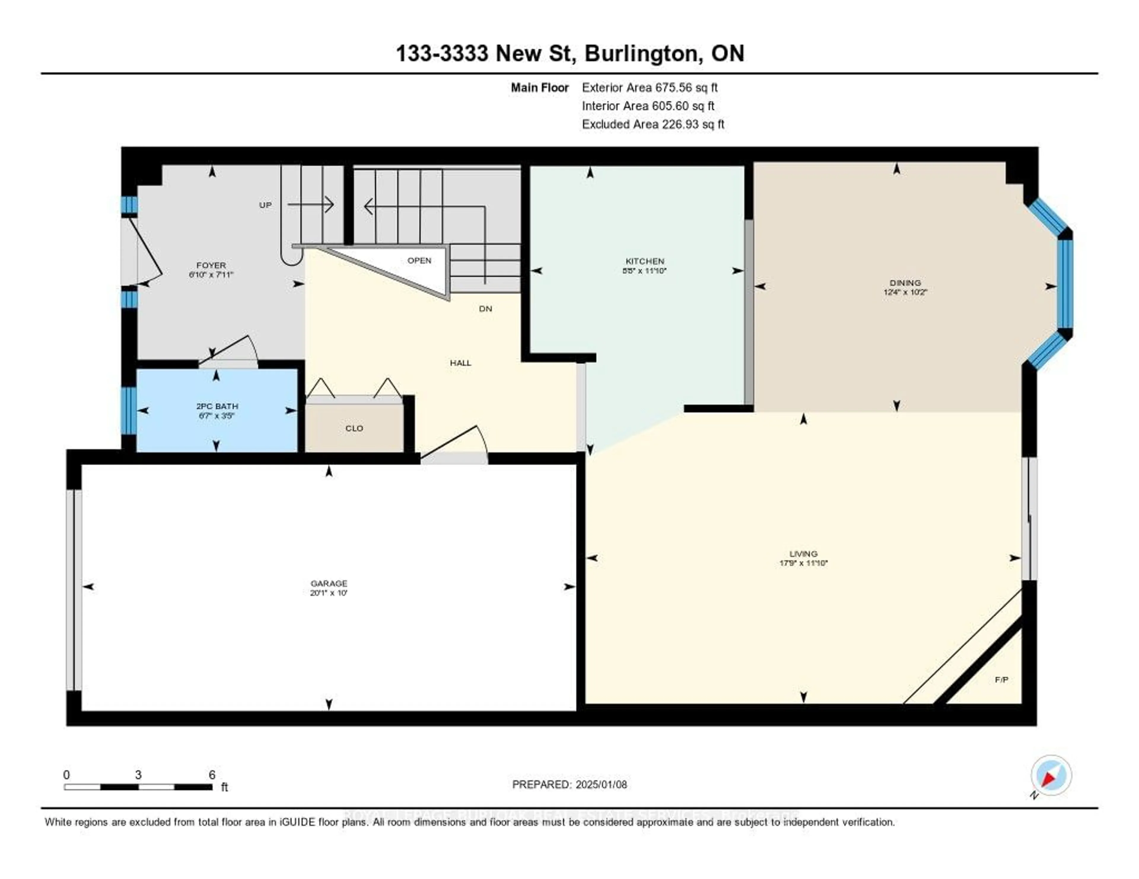 Floor plan for 3333 New St #133, Burlington Ontario L7N 1N1