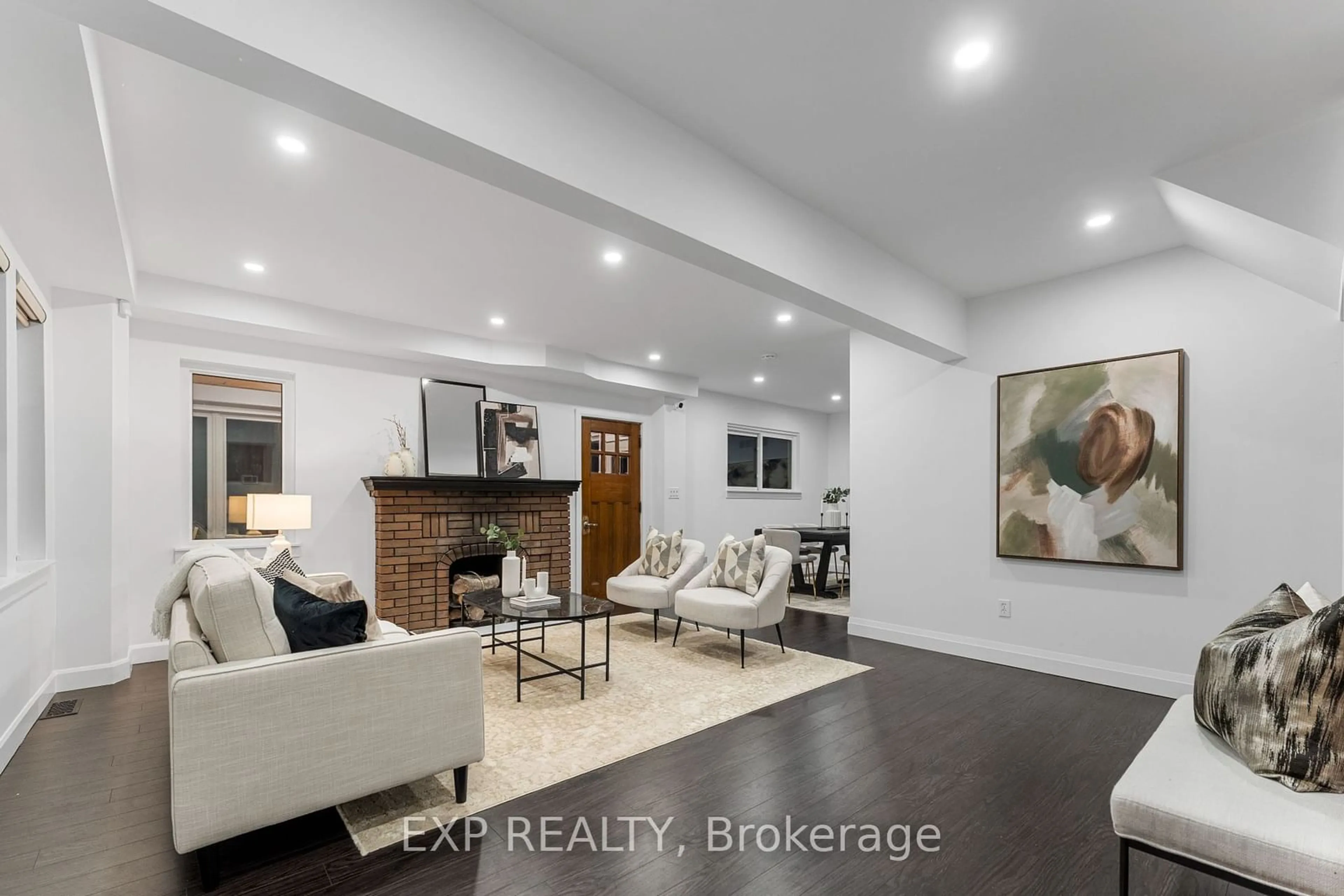 Living room with furniture, ceramic/tile floor for 88 King St, Caledon Ontario L7E 1A2