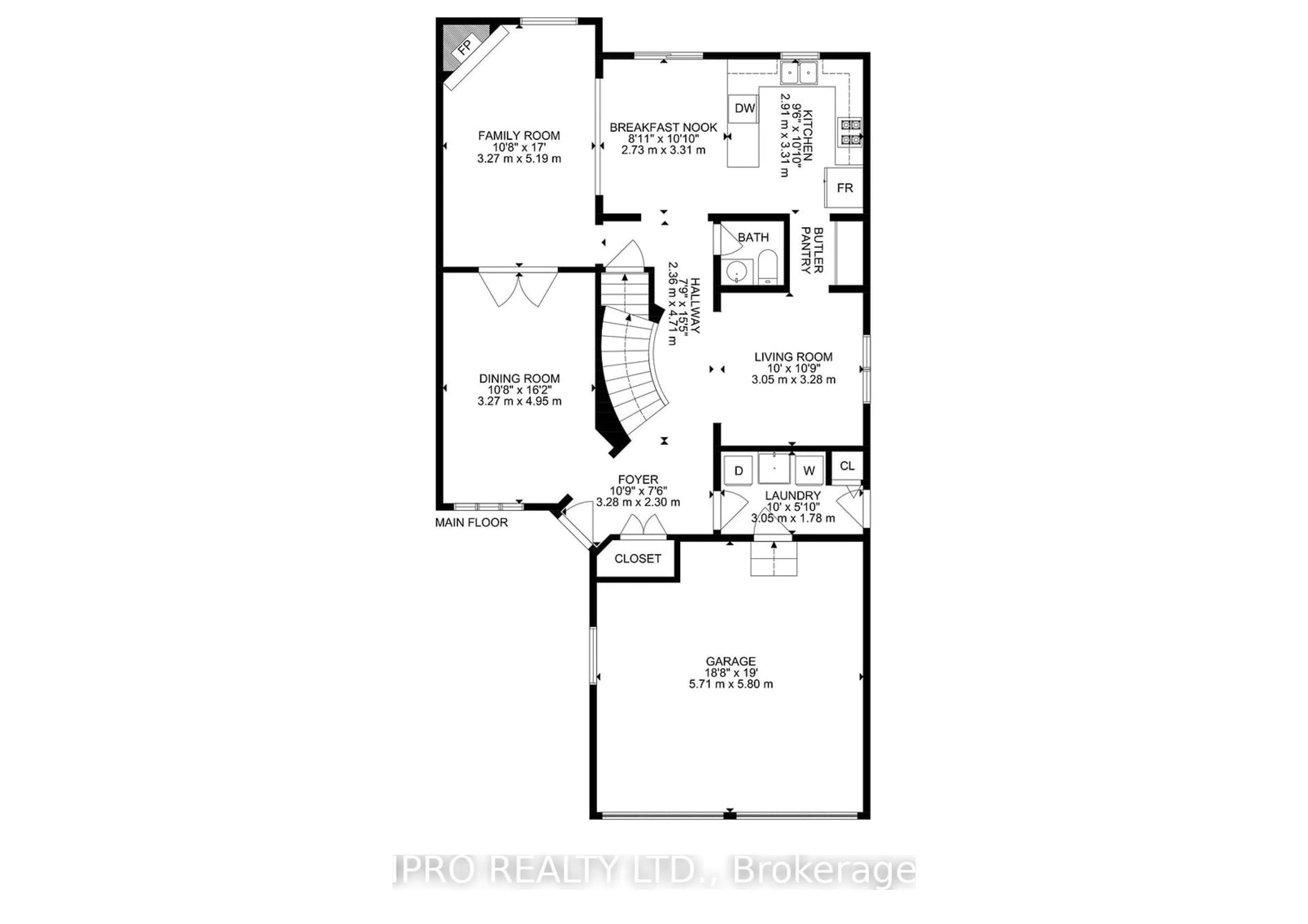 Floor plan for 66 Forsyth Cres, Halton Hills Ontario L7G 6G2