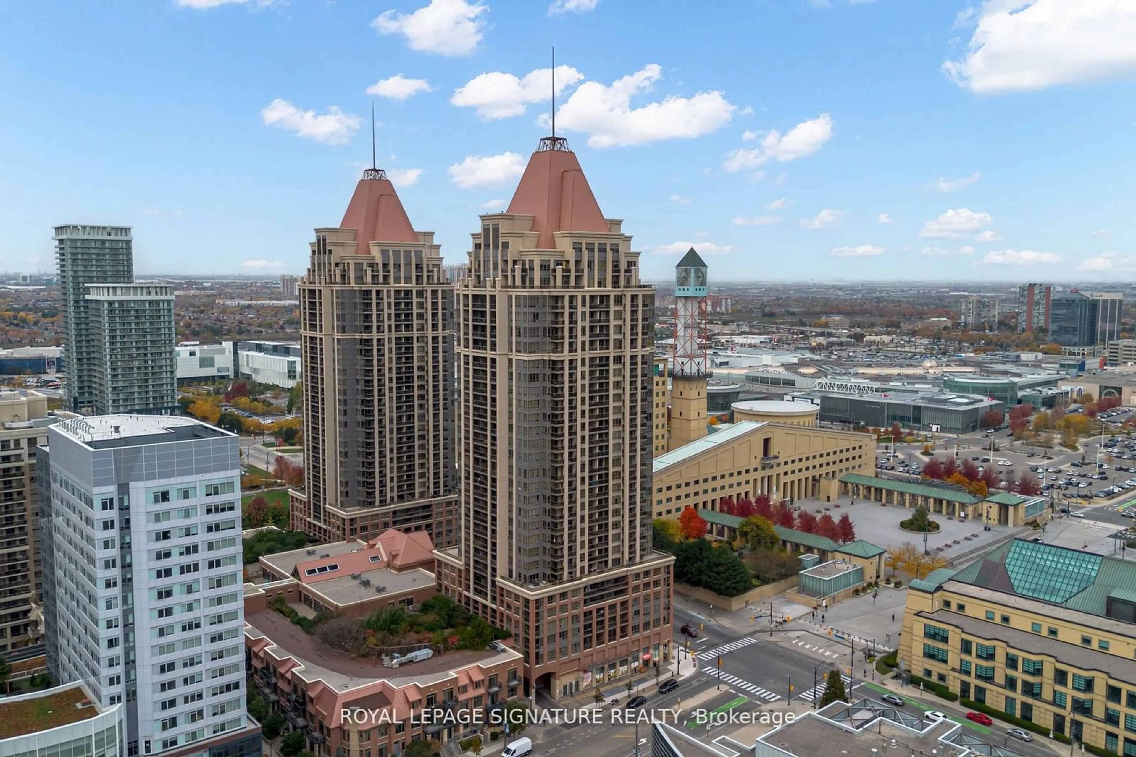 A pic from outside/outdoor area/front of a property/back of a property/a pic from drone, city buildings view from balcony for 4080 Living Arts Dr #407, Mississauga Ontario L5B 4N3