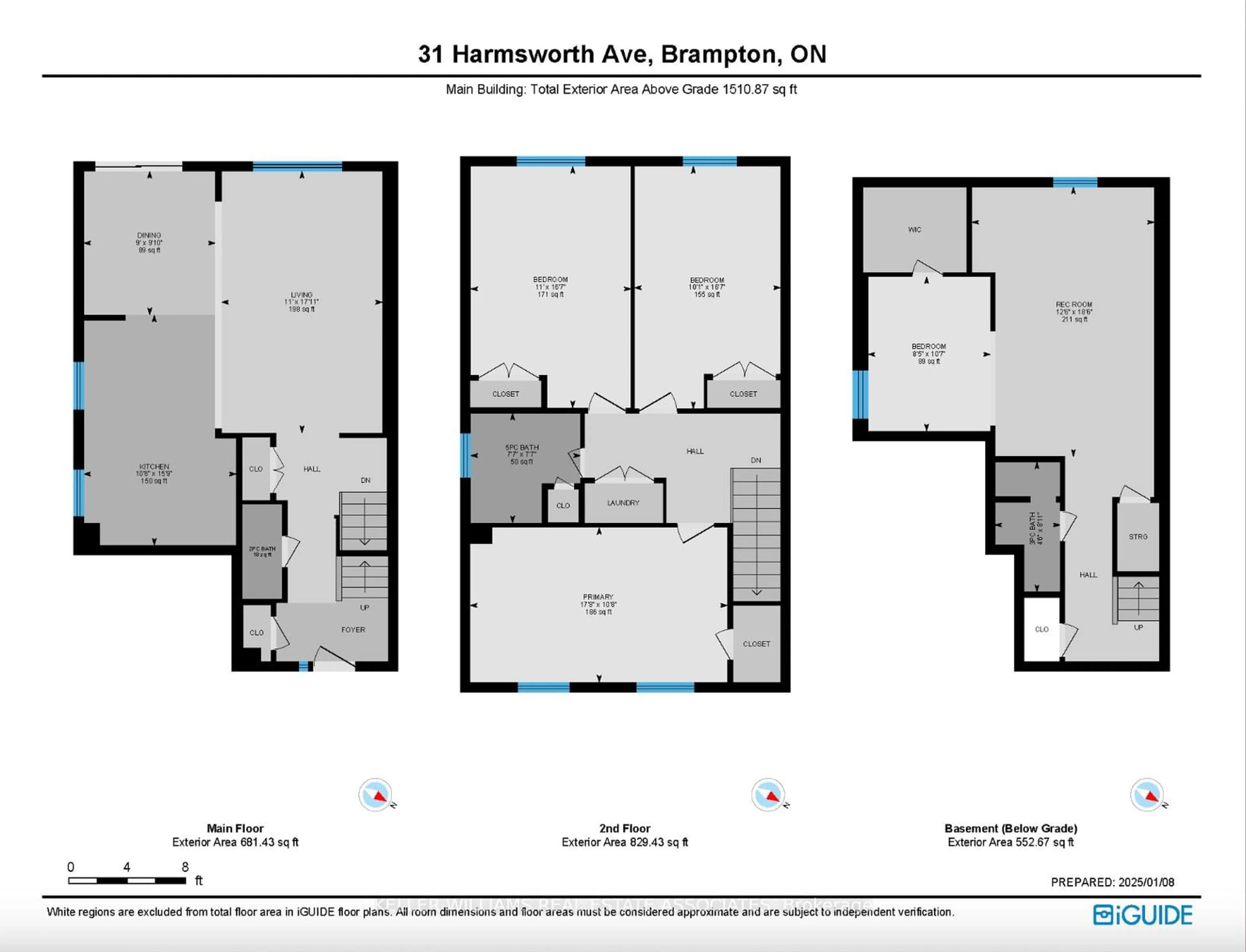 Floor plan for 31 Harmsworth Ave, Brampton Ontario L6X 2N2