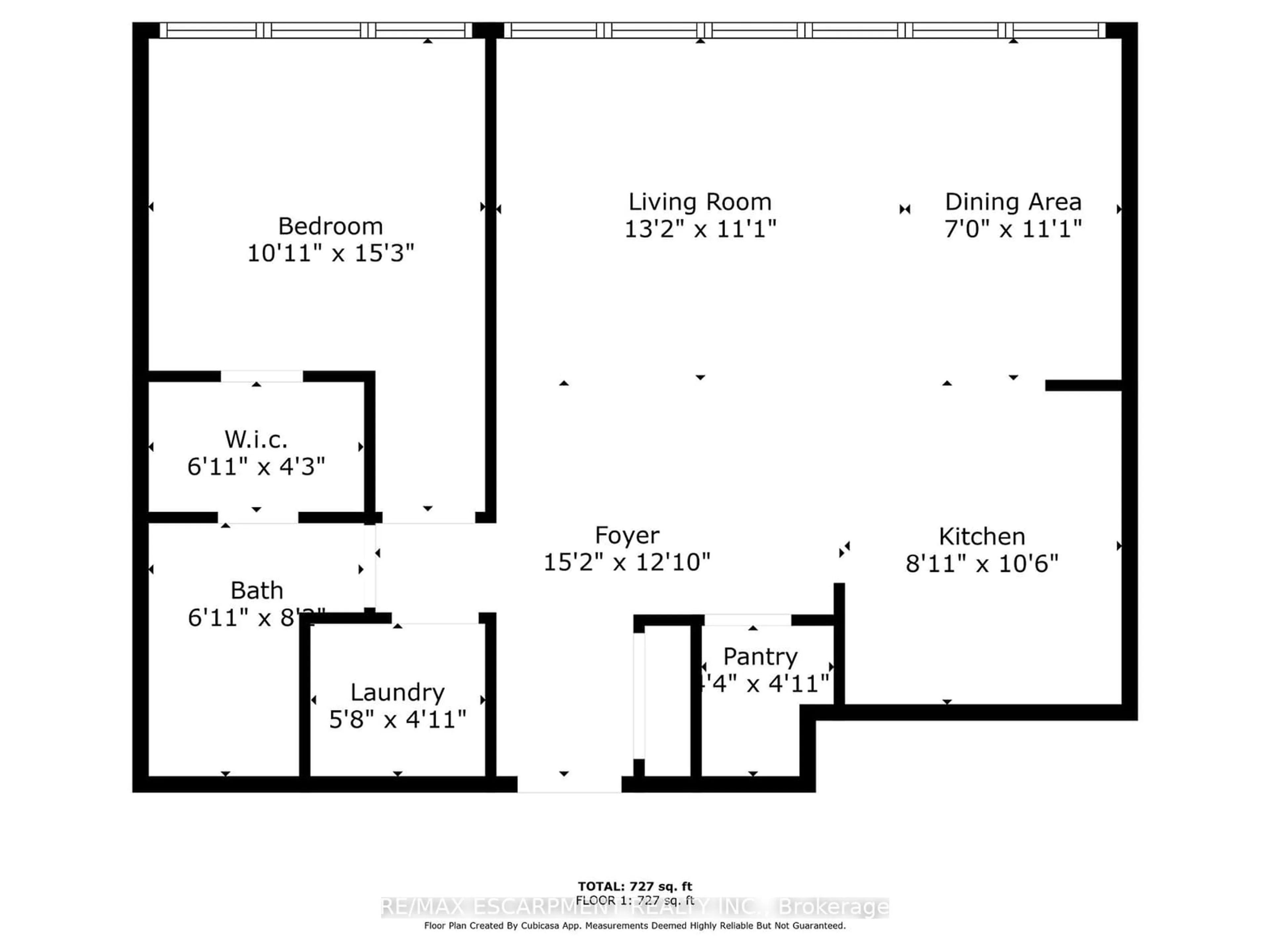 Floor plan for 880 DUNDAS St #UPH7, Mississauga Ontario L5C 4H3