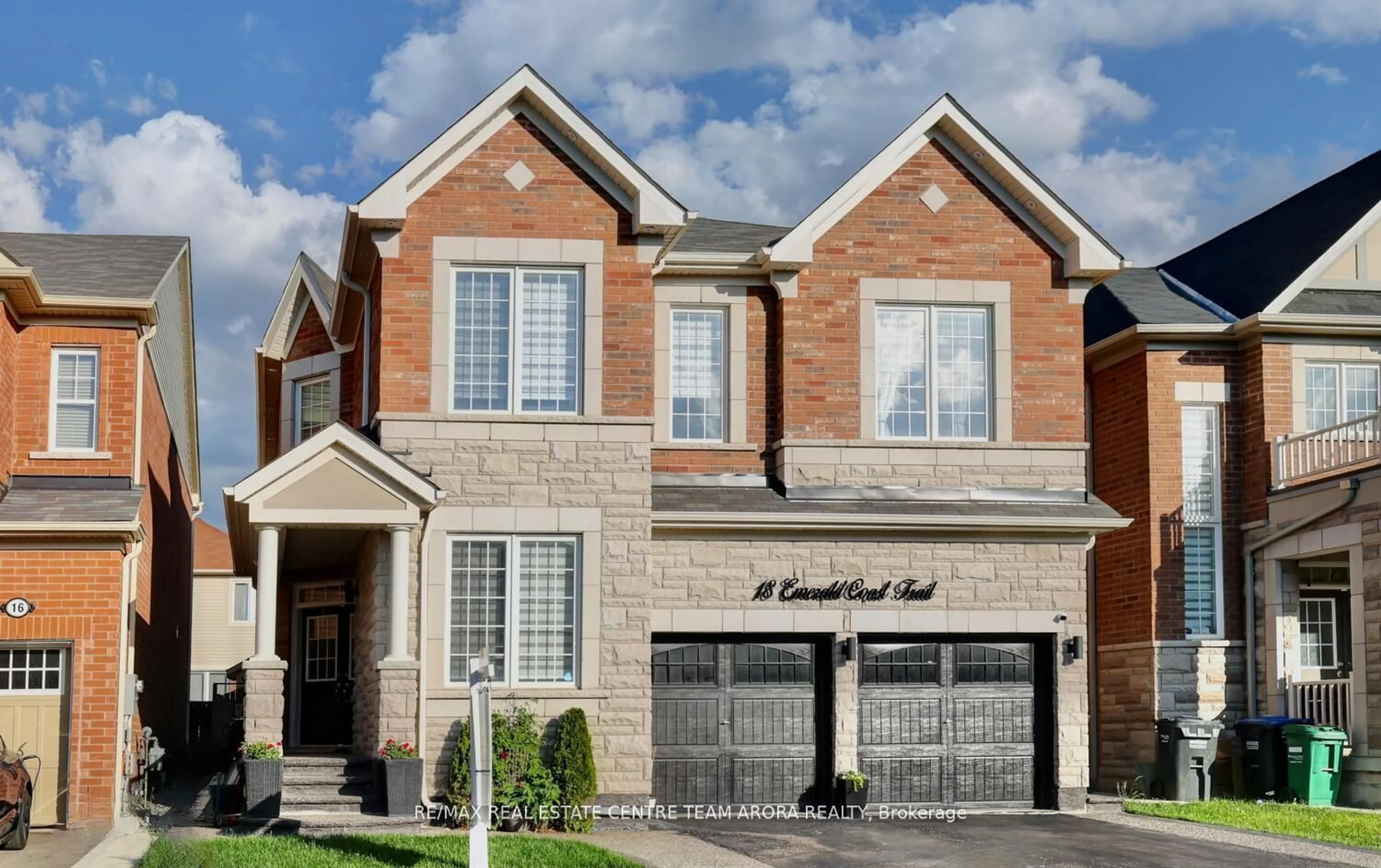 Home with brick exterior material, street for 18 Emerald Coast Tr, Brampton Ontario L7A 5A7