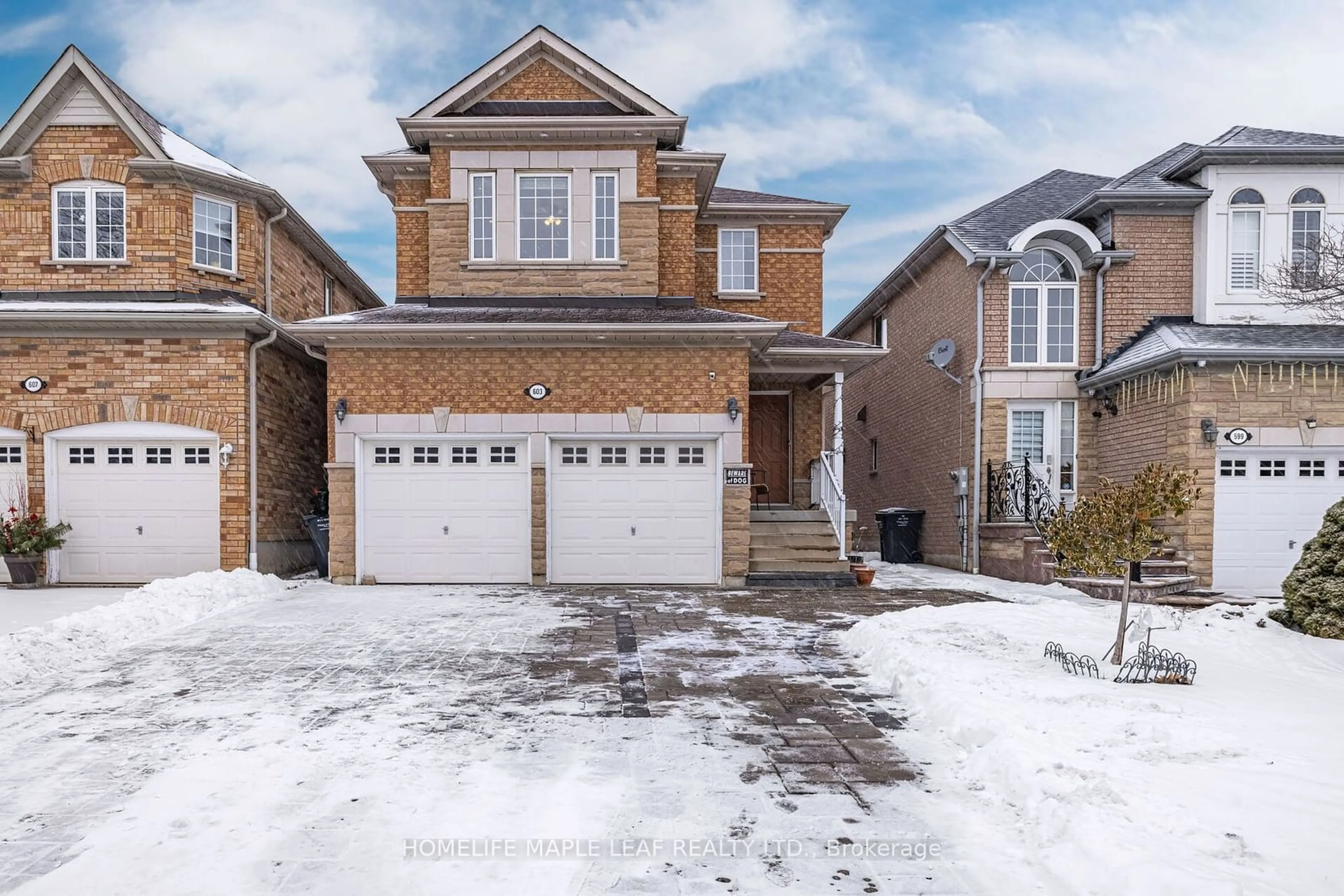 Home with brick exterior material, street for 603 Warhol Way, Mississauga Ontario L5W 1M2