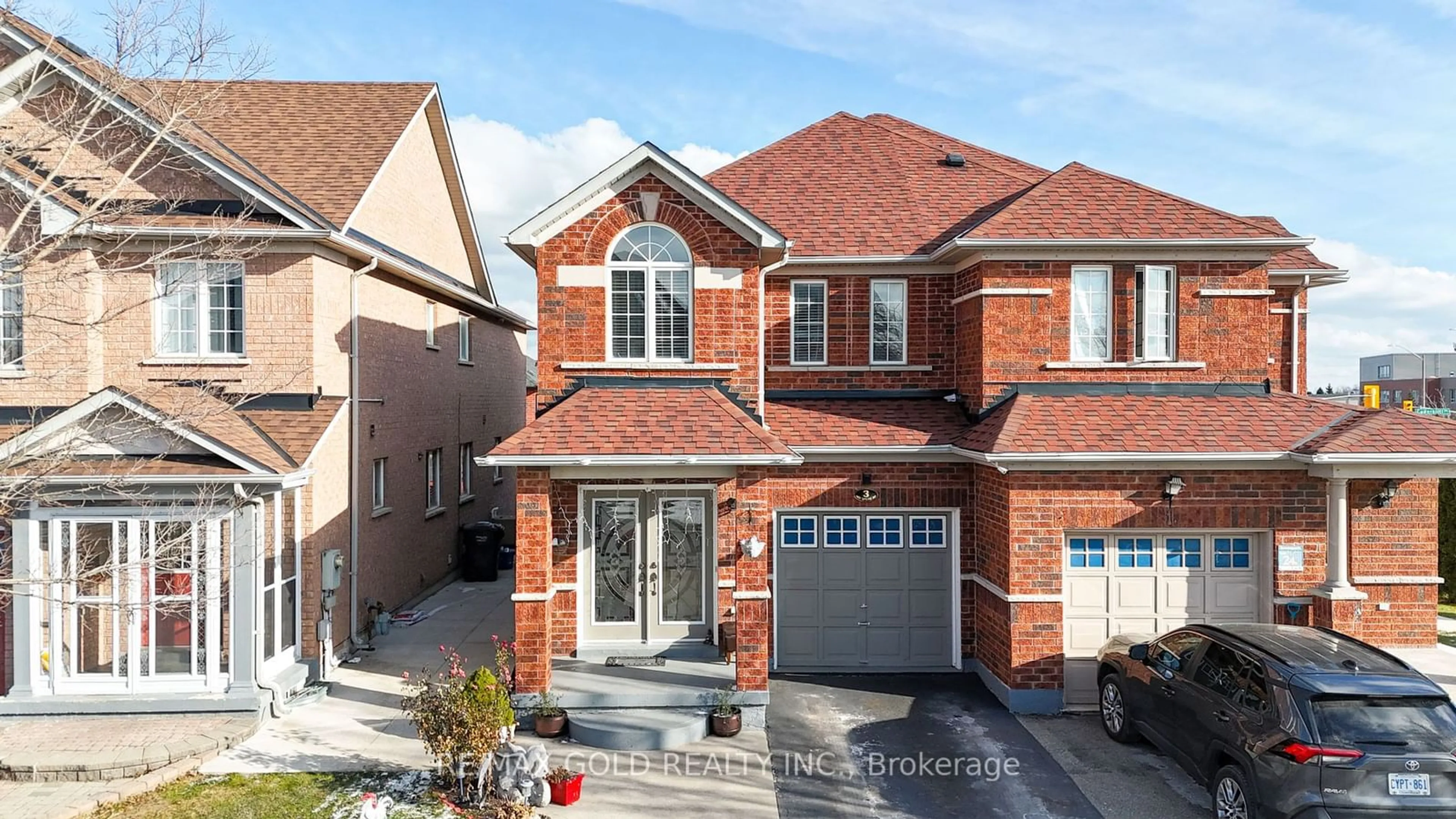 Home with brick exterior material, street for 3 Hot Spring Rd, Brampton Ontario L6R 3H9