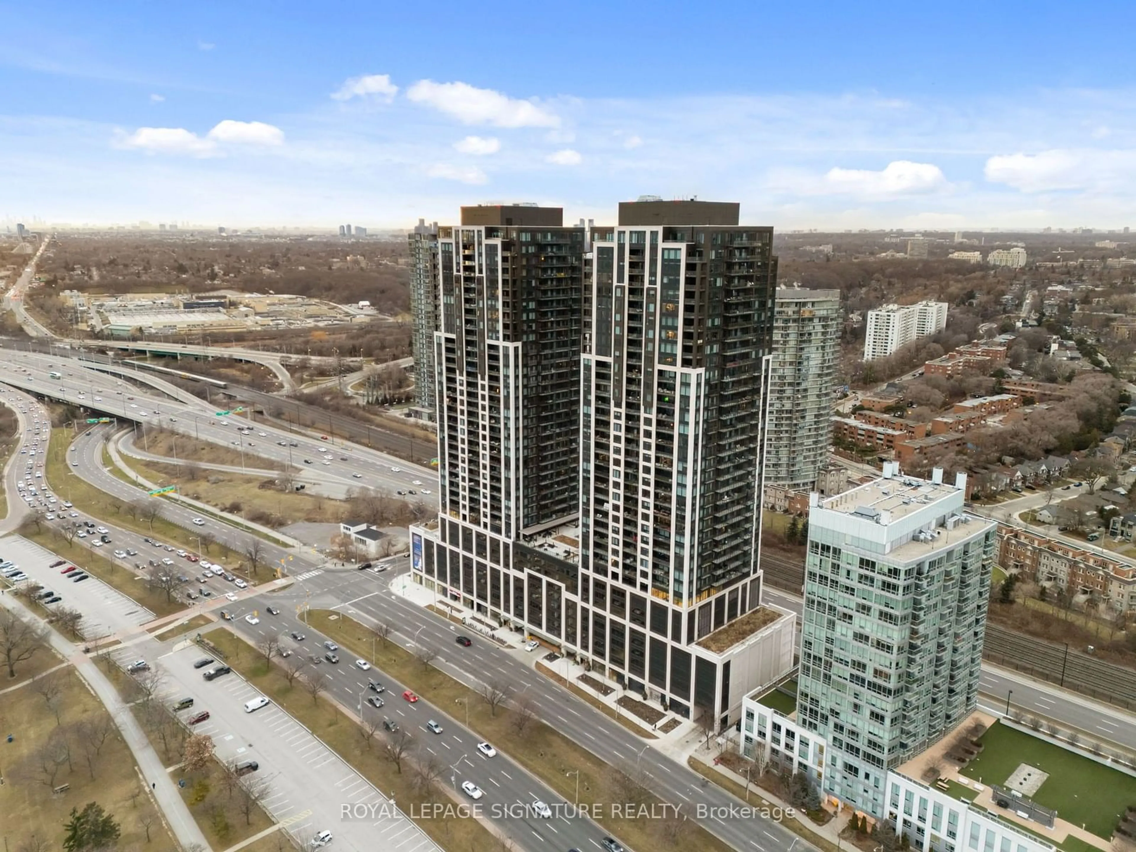 A pic from outside/outdoor area/front of a property/back of a property/a pic from drone, city buildings view from balcony for 1926 Lake Shore Blvd #1601, Toronto Ontario M6S 1A1