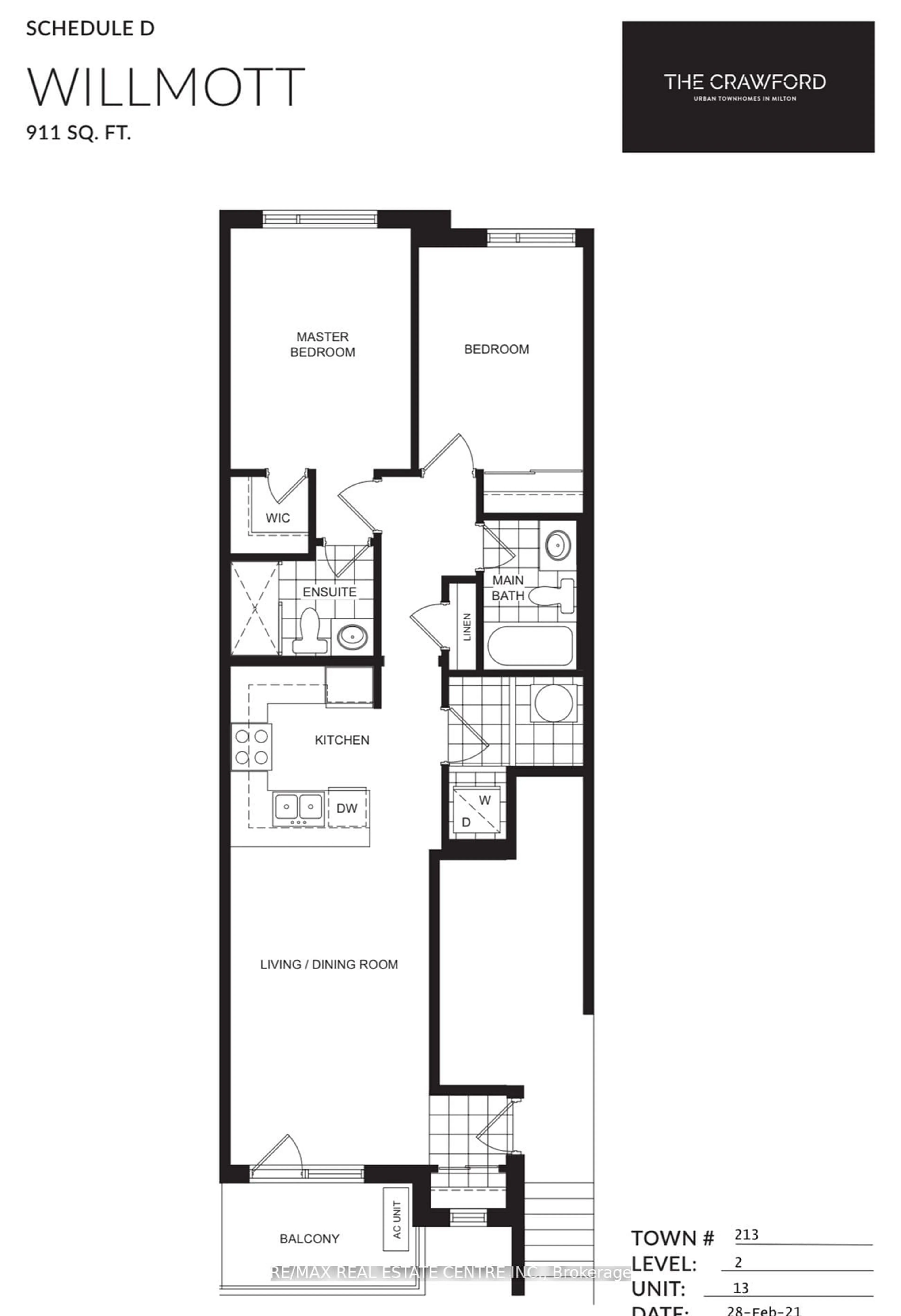 Floor plan for 1569 Rose Way #113, Milton Ontario L9T 7E7