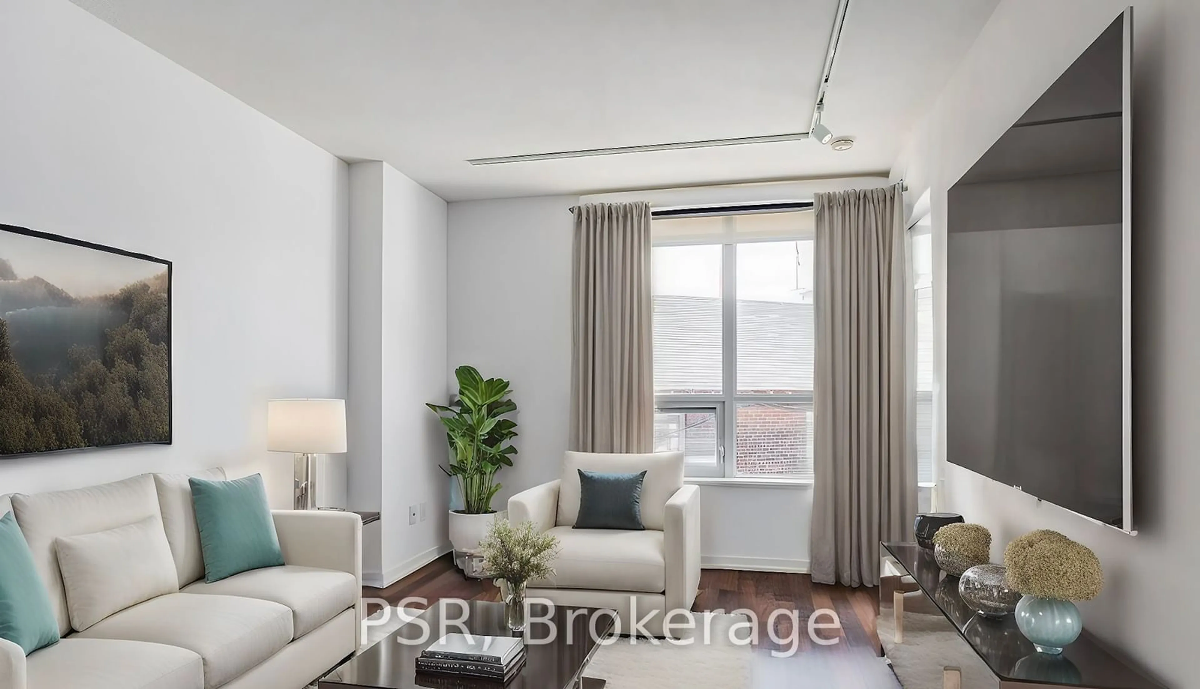 Living room with furniture, unknown for 38 Joe Shuster Way #201, Toronto Ontario M6K 0A5