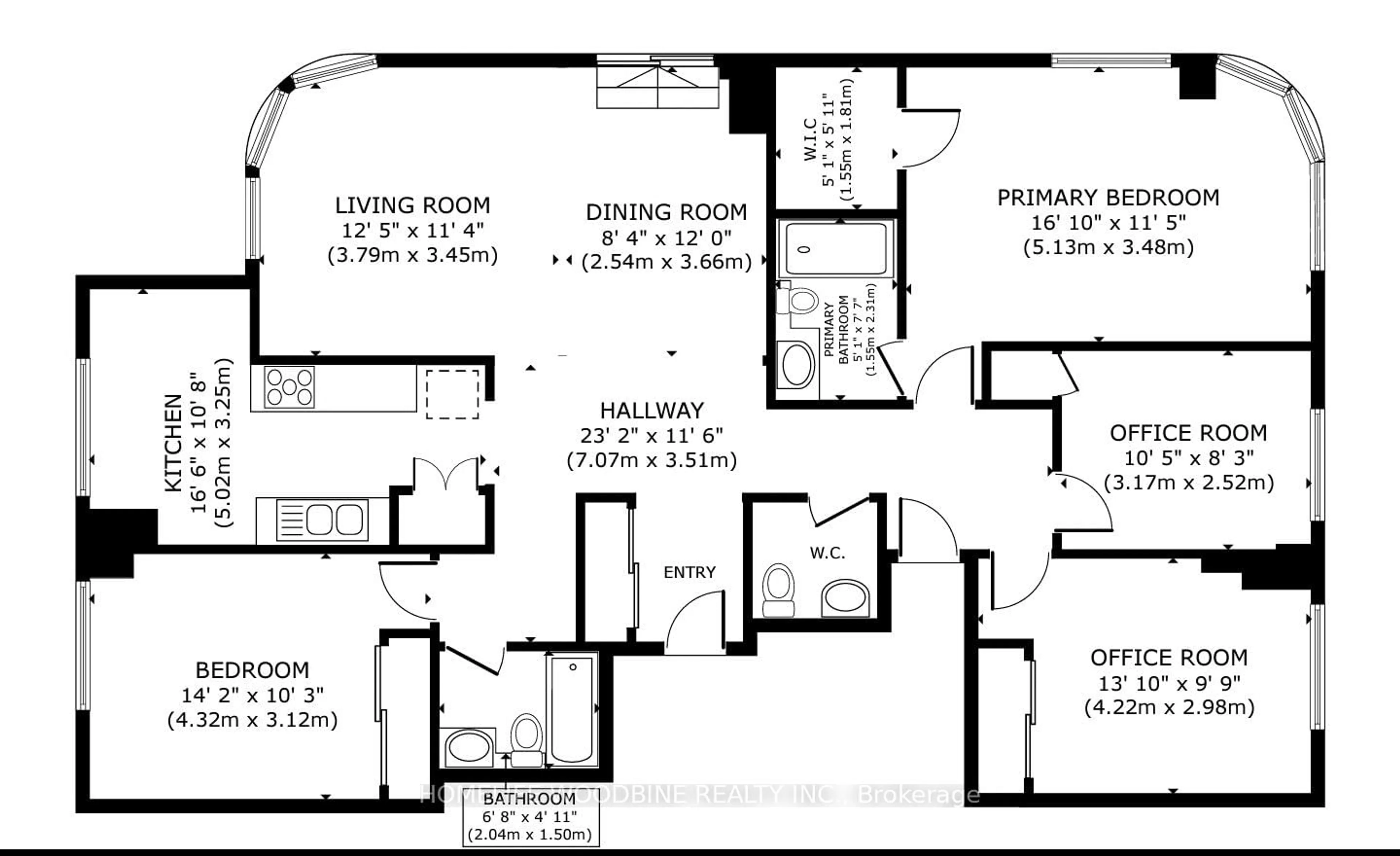 Floor plan for 700 Humberwood Blvd #2718, Toronto Ontario M9W 7J4