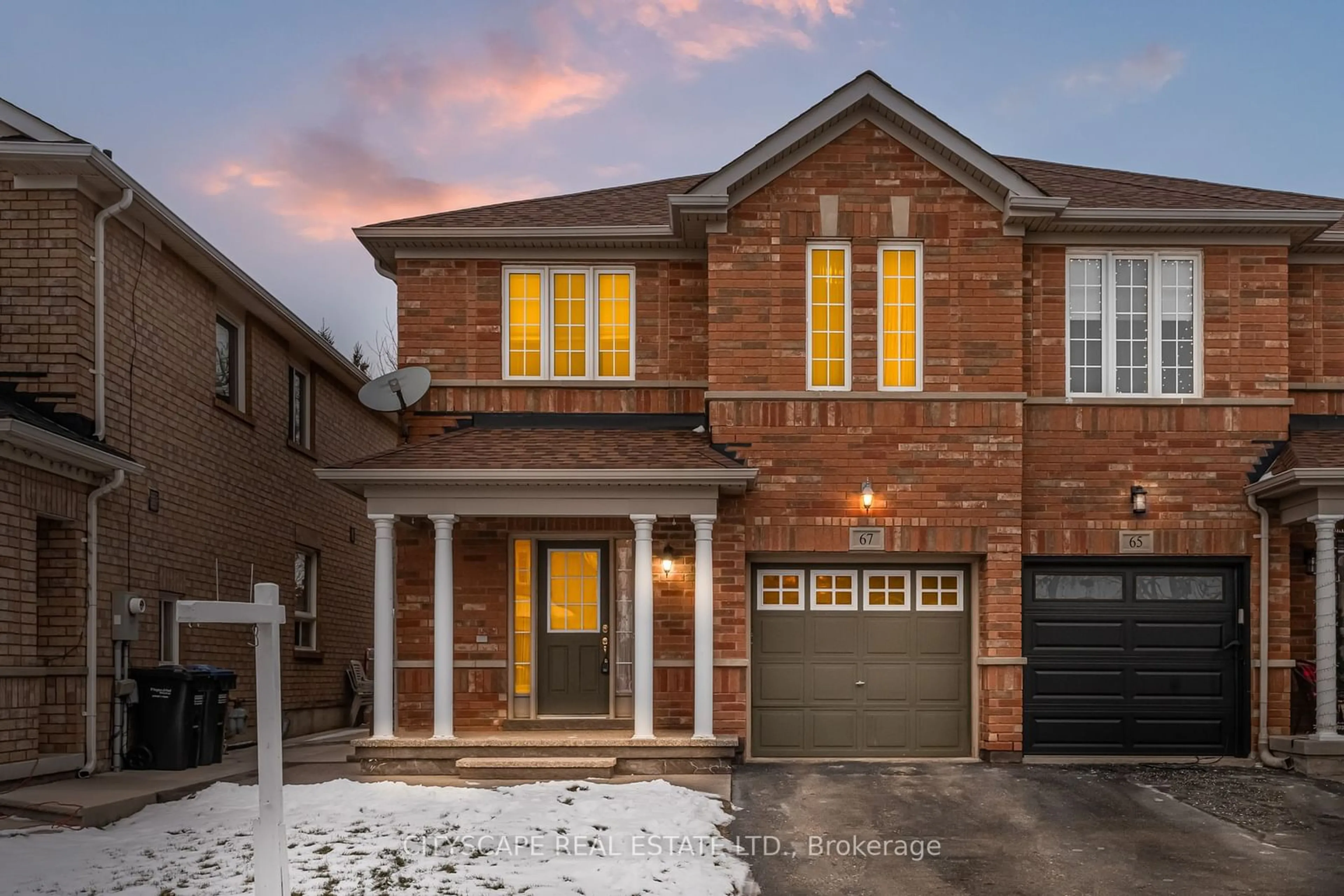 Home with brick exterior material, street for 67 Crannyfield Dr, Brampton Ontario L7A 3X3