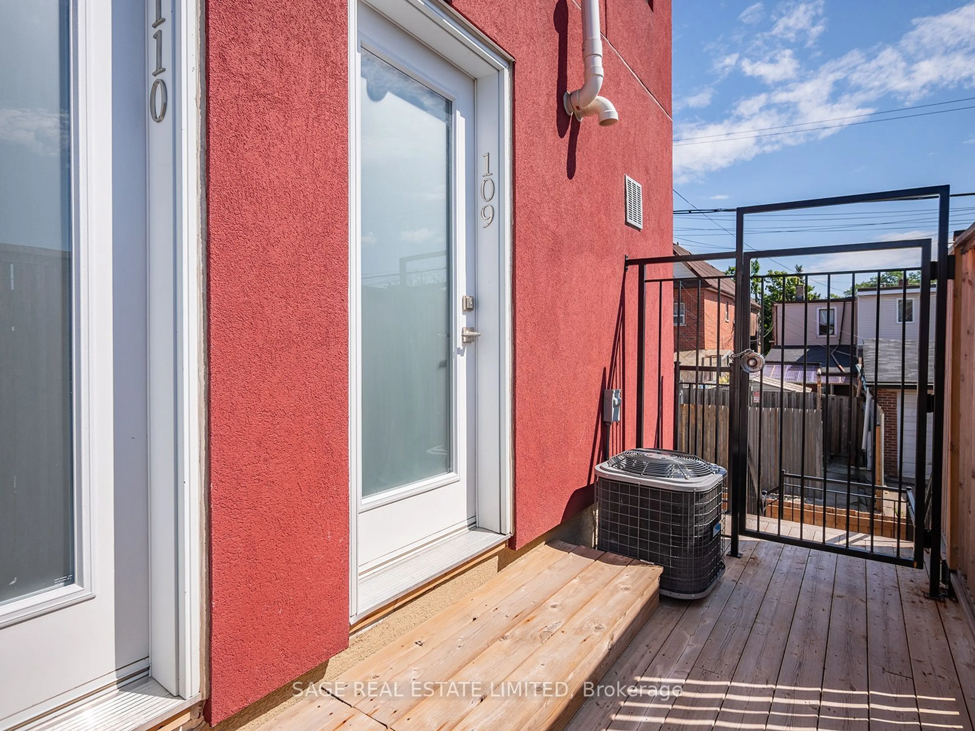 Balcony in the apartment, street for 1183 Dufferin St #109, Toronto Ontario M6H 4B7