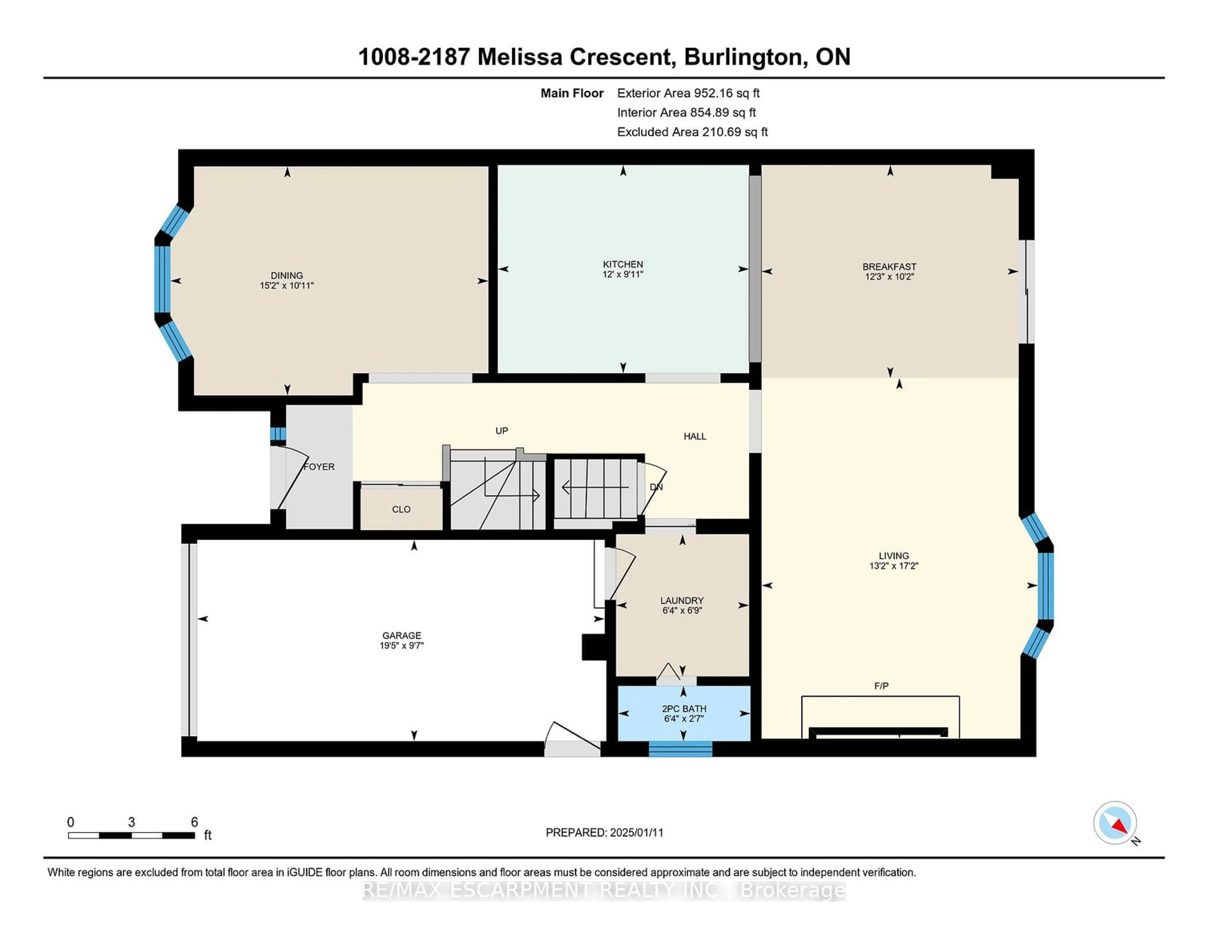 Floor plan for 2187 Melissa Cres, Burlington Ontario L7P 4L8