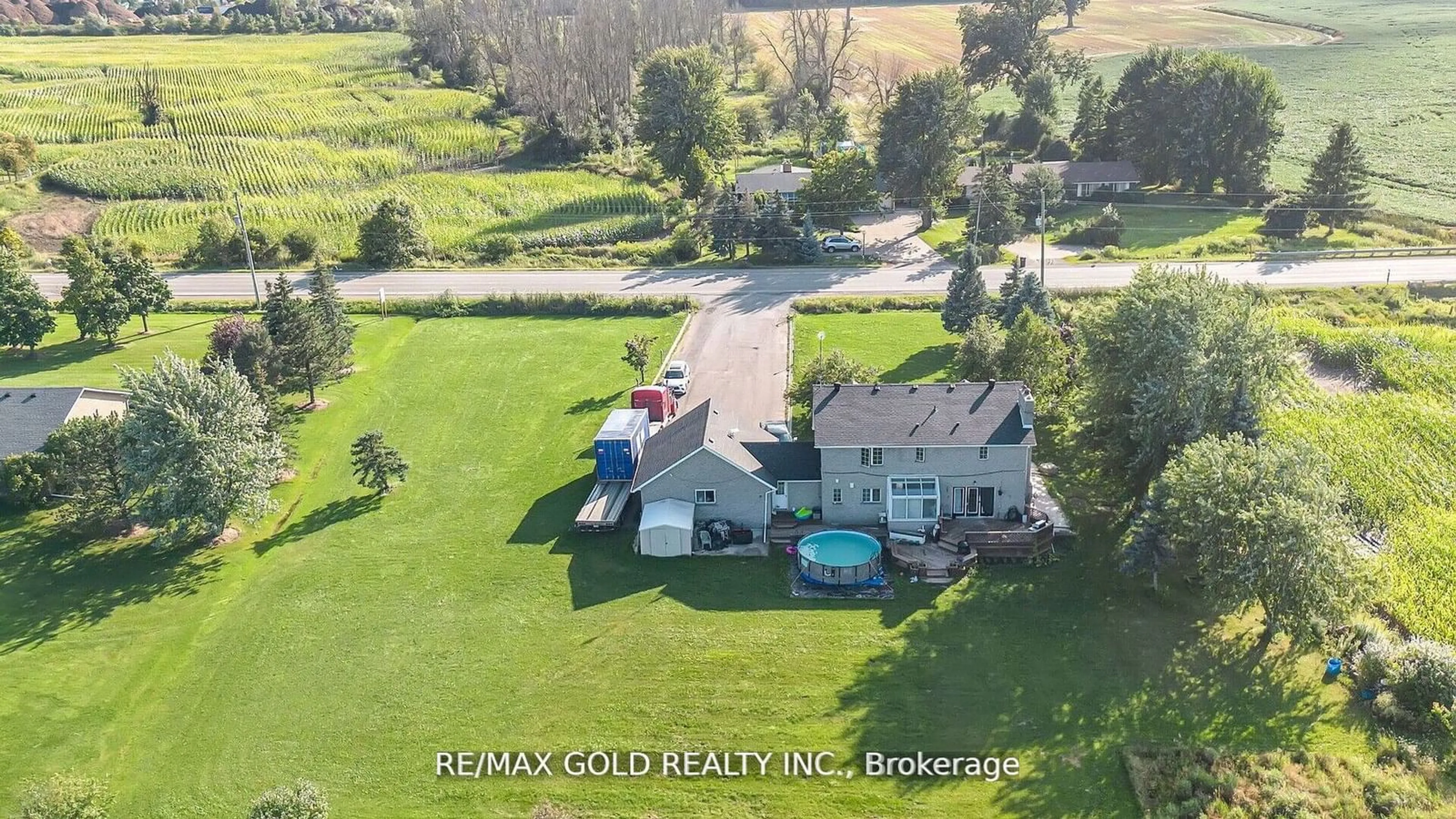 A pic from outside/outdoor area/front of a property/back of a property/a pic from drone, water/lake/river/ocean view for 12191 Mississauga Rd, Caledon Ontario L7C 1X1