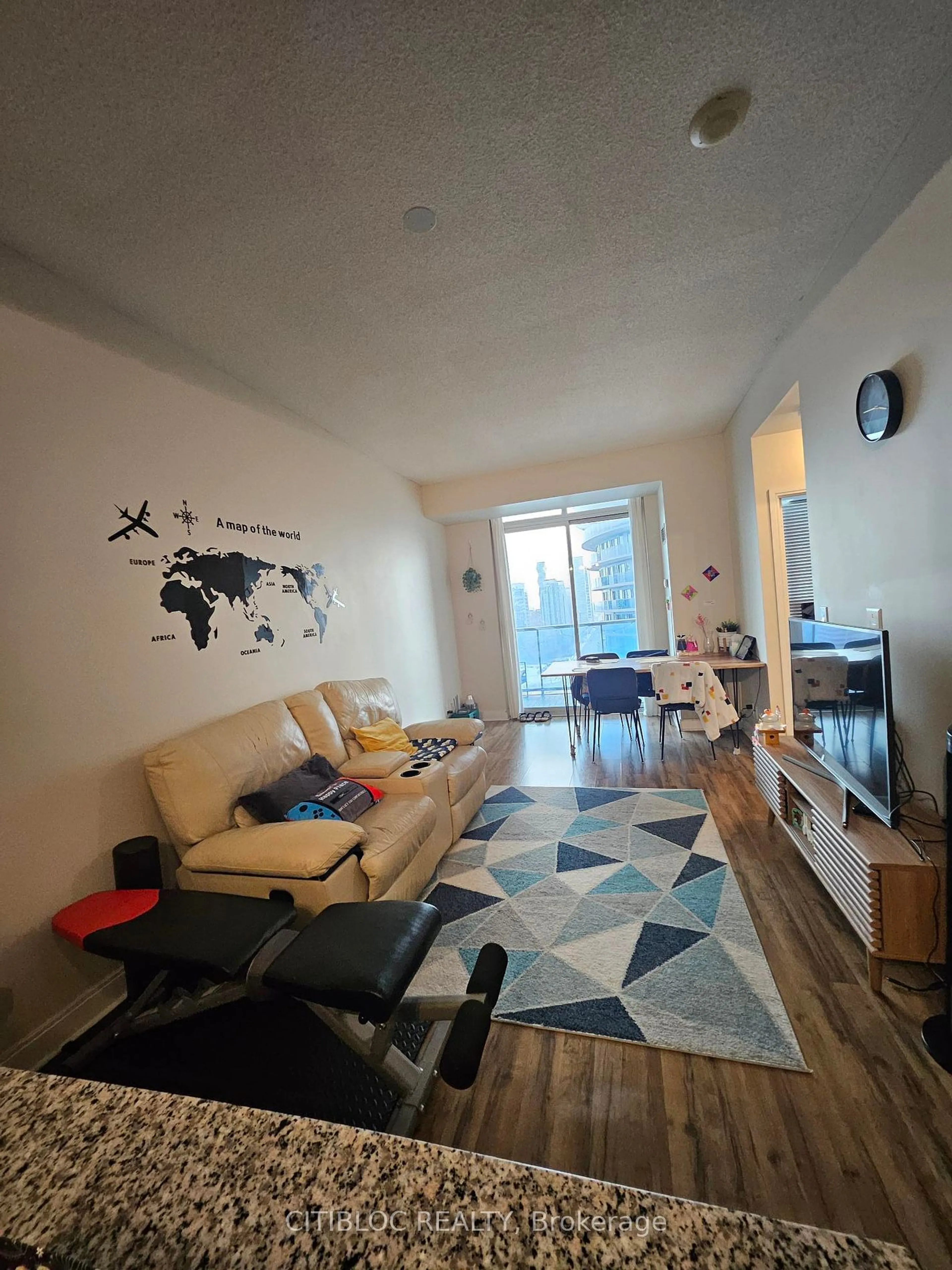 Living room with furniture, floor is not visible for 70 Absolute Ave #2808, Mississauga Ontario L4Z 0A4