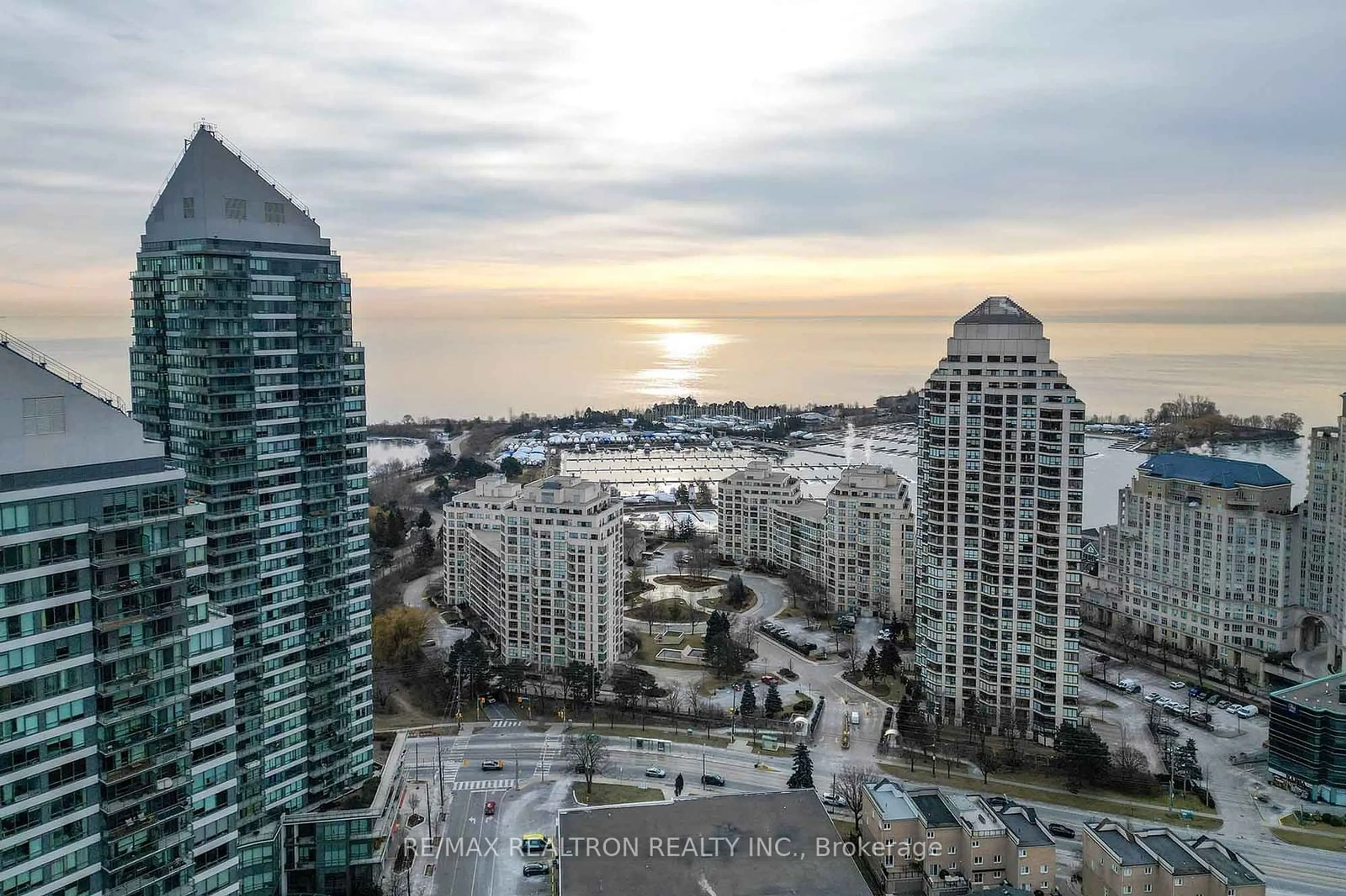 A pic from outside/outdoor area/front of a property/back of a property/a pic from drone, city buildings view from balcony for 2267 Lake Shore Blvd #411, Toronto Ontario M8V 3X2