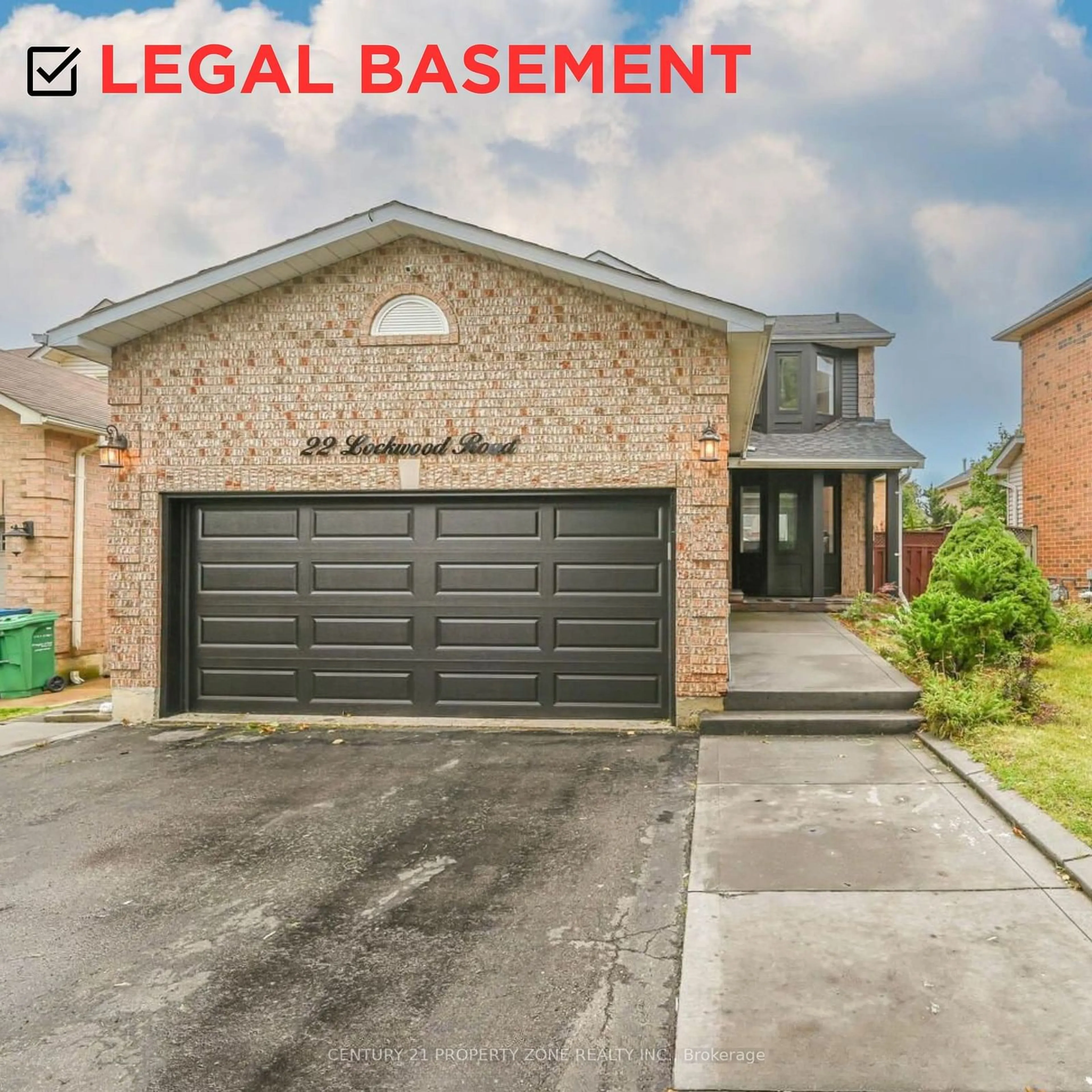 Home with brick exterior material, street for 22 Lockwood Rd, Brampton Ontario L6Y 4T7