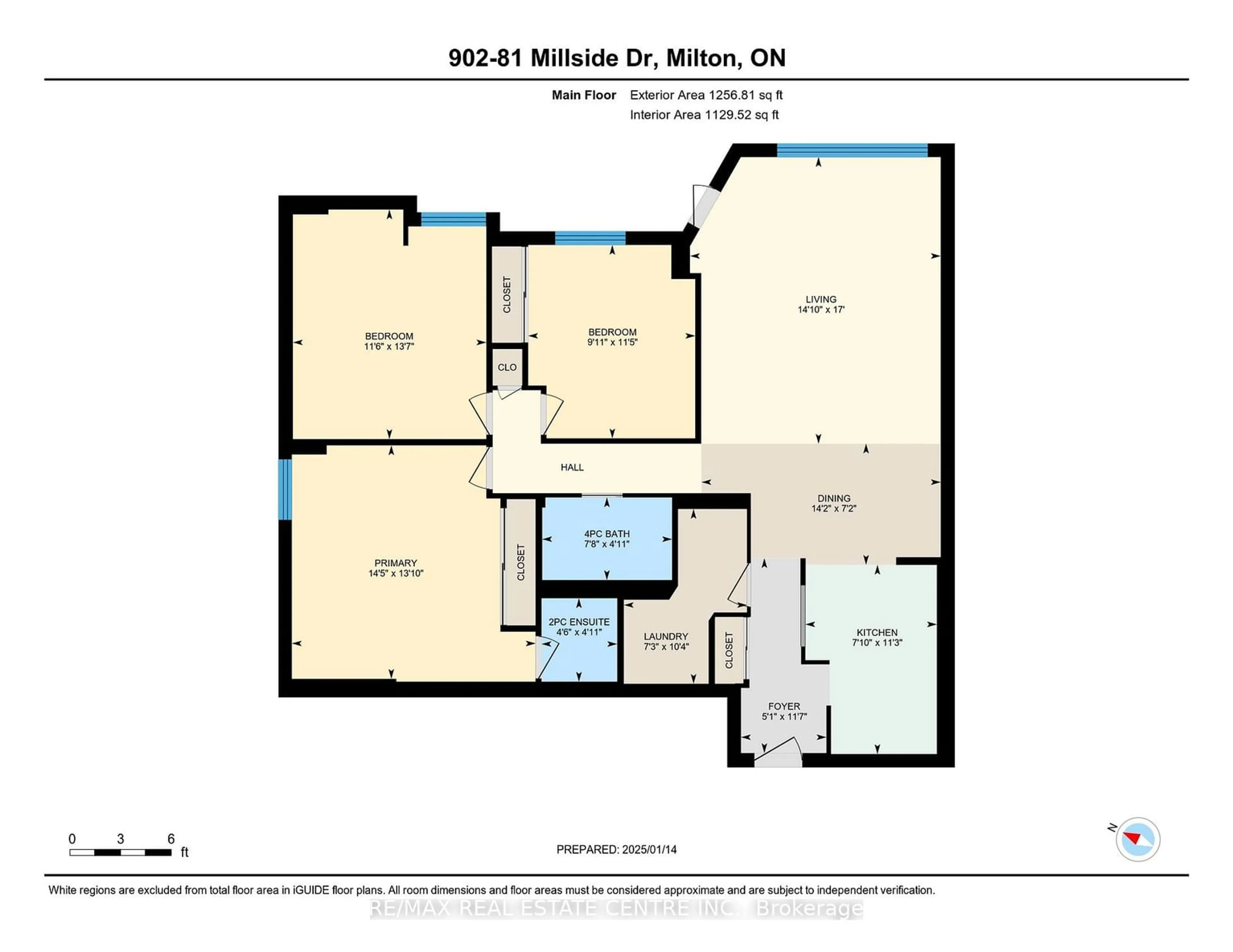 Floor plan for 81 Millside Dr #902, Milton Ontario L9T 3X4