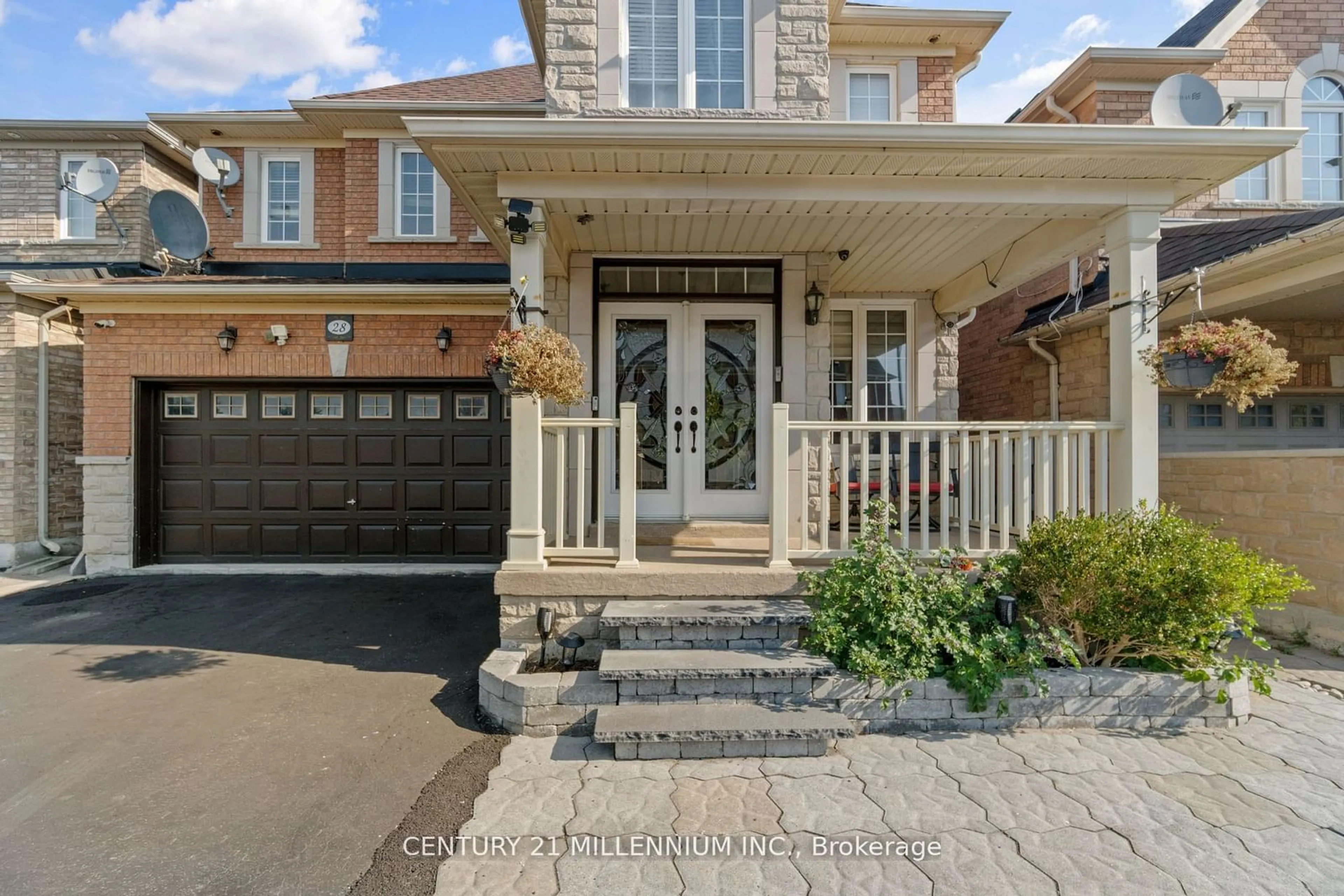 Home with brick exterior material, street for 28 Powell Dr, Brampton Ontario L6R 0L1