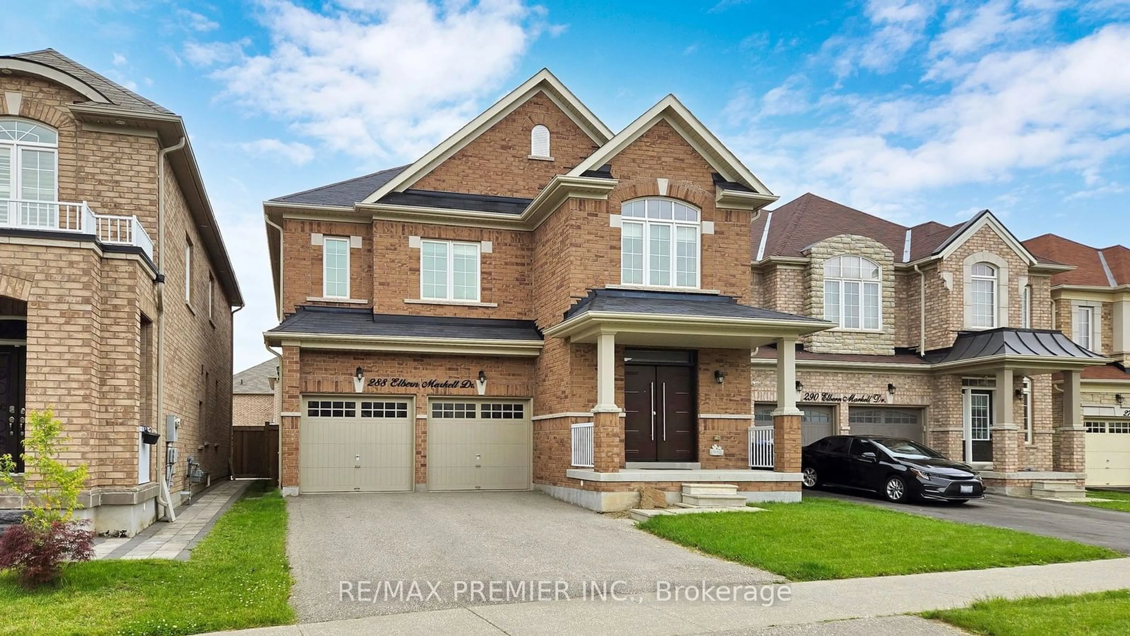 Home with brick exterior material, street for 288 Elbern Markell Dr, Brampton Ontario L6X 5K9