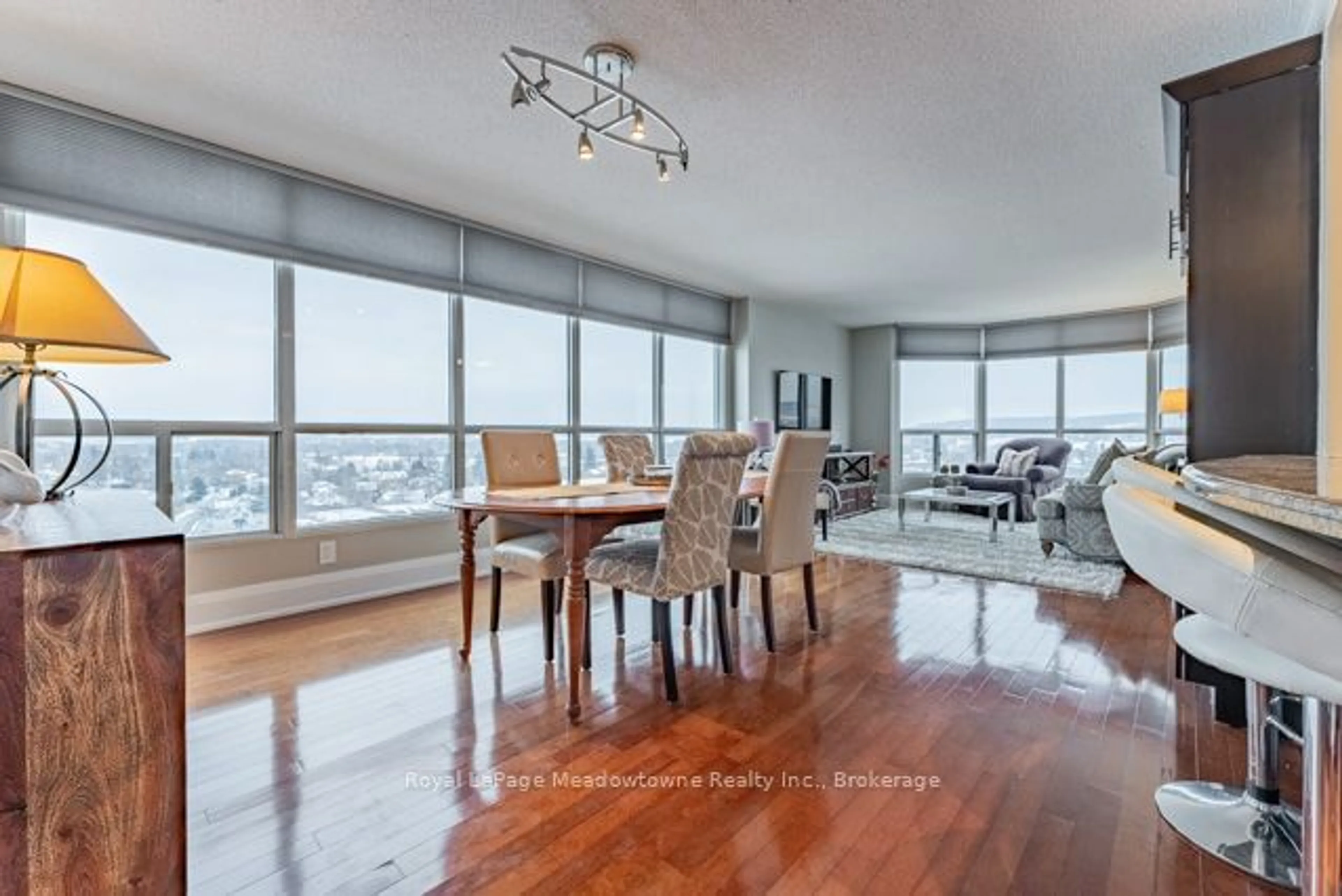 Dining room, wood/laminate floor for 100 Millside Dr #1408, Milton Ontario L9T 5E2