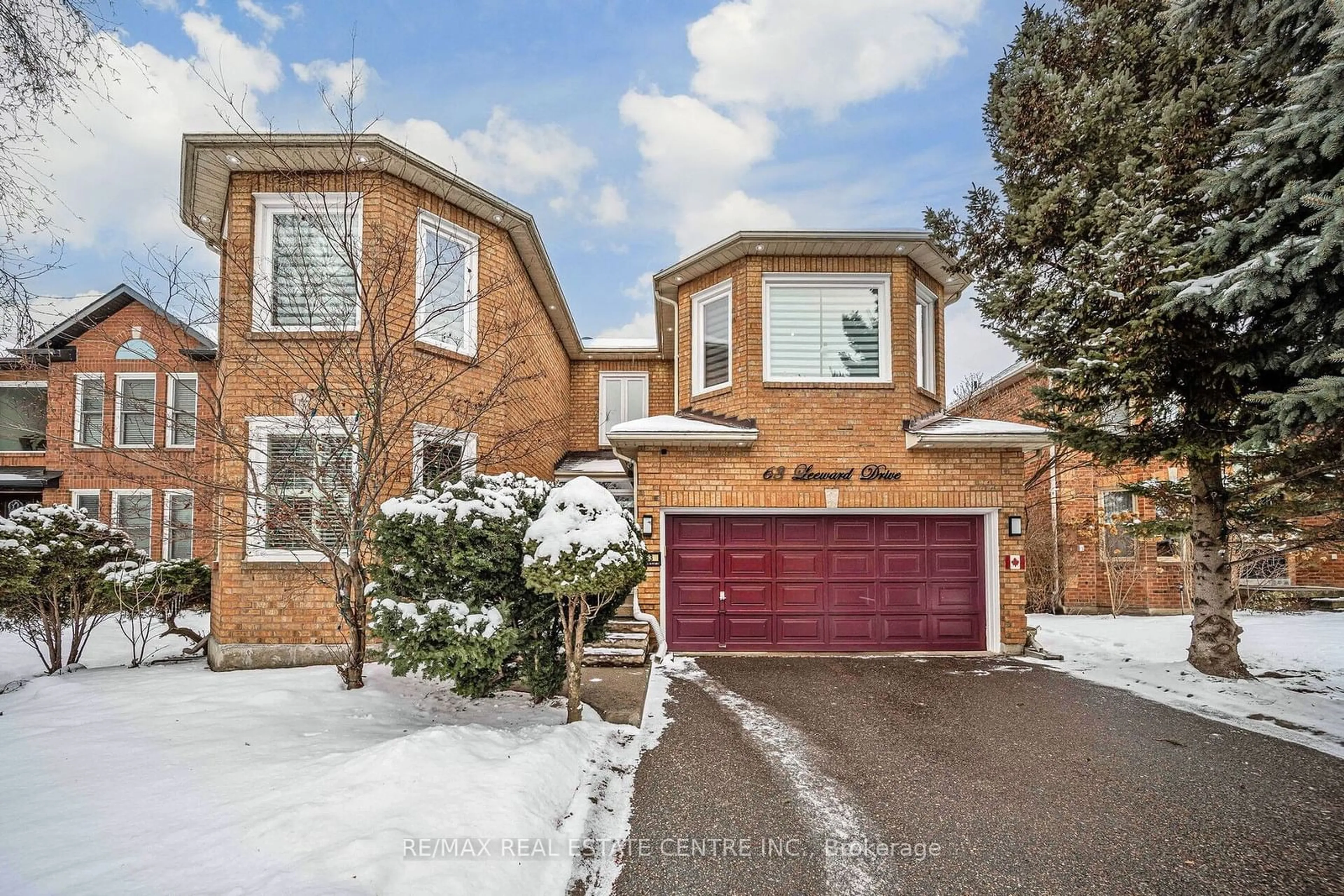 Home with brick exterior material, street for 63 Leeward Dr, Brampton Ontario L6S 5V9