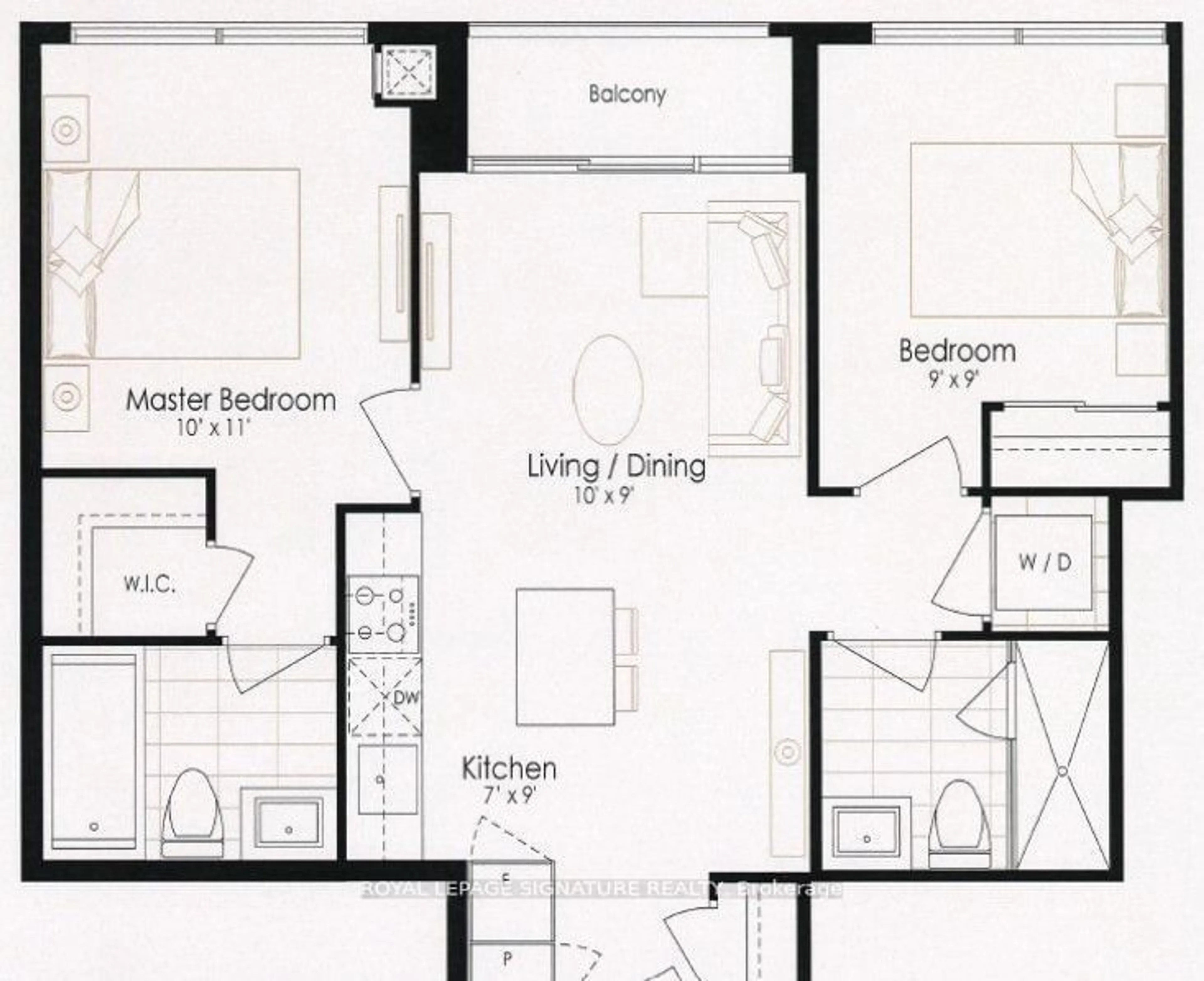 Floor plan for 36 Elm Dr #1001, Mississauga Ontario L5B 1L9