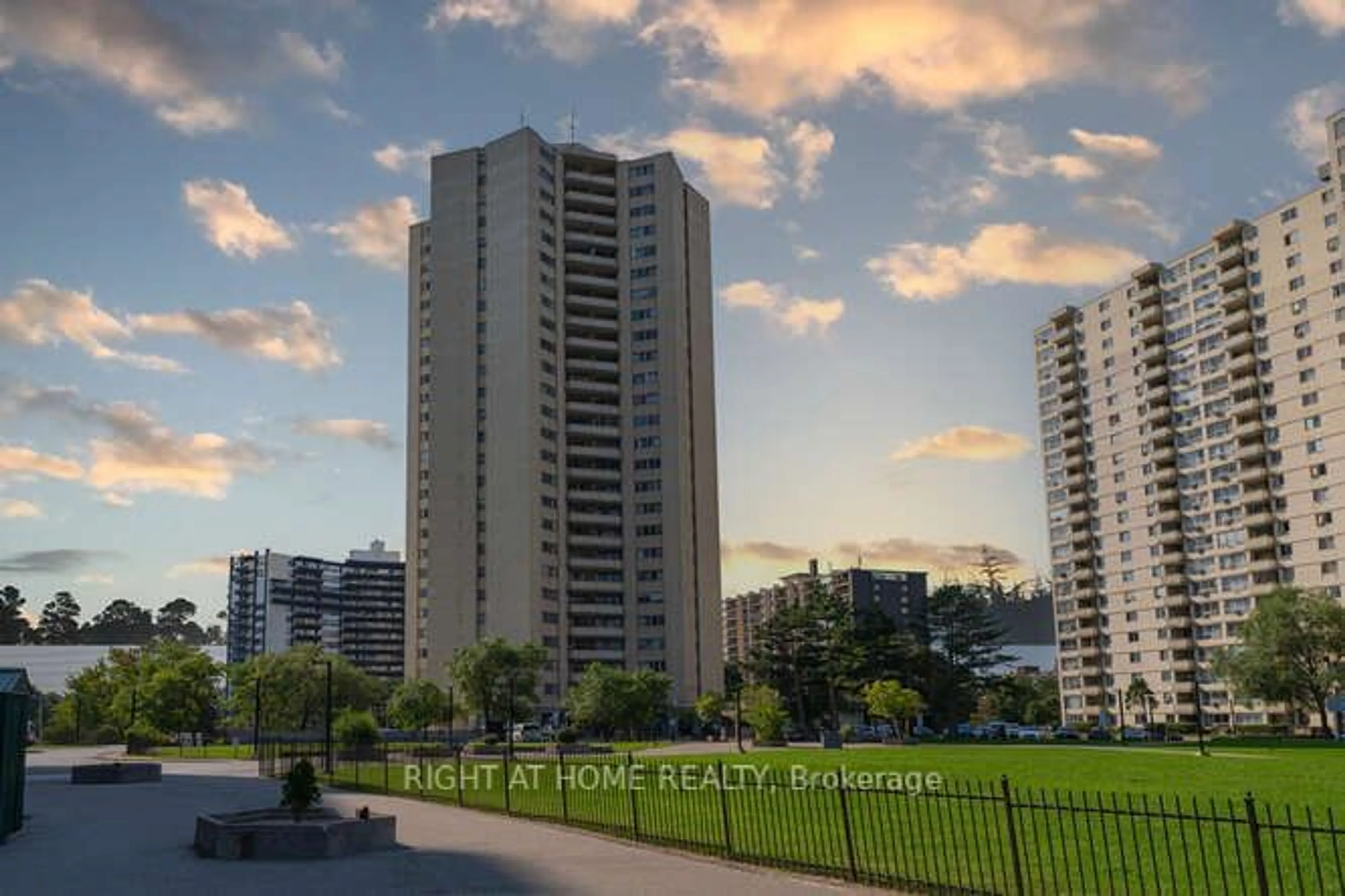 A pic from outside/outdoor area/front of a property/back of a property/a pic from drone, city buildings view from balcony for 330 Dixon Rd #1106, Toronto Ontario M9R 1S9