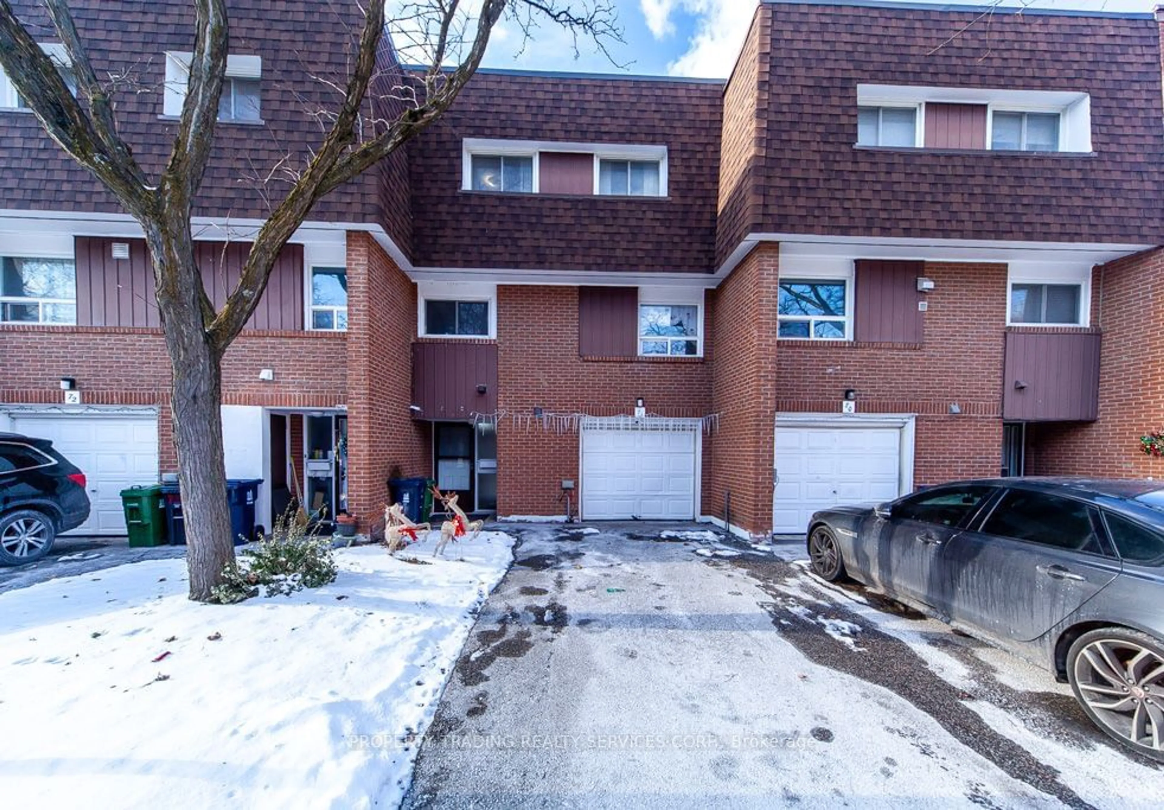 A pic from outside/outdoor area/front of a property/back of a property/a pic from drone, street for 456 Silverstone Dr #71, Toronto Ontario M9V 3K8