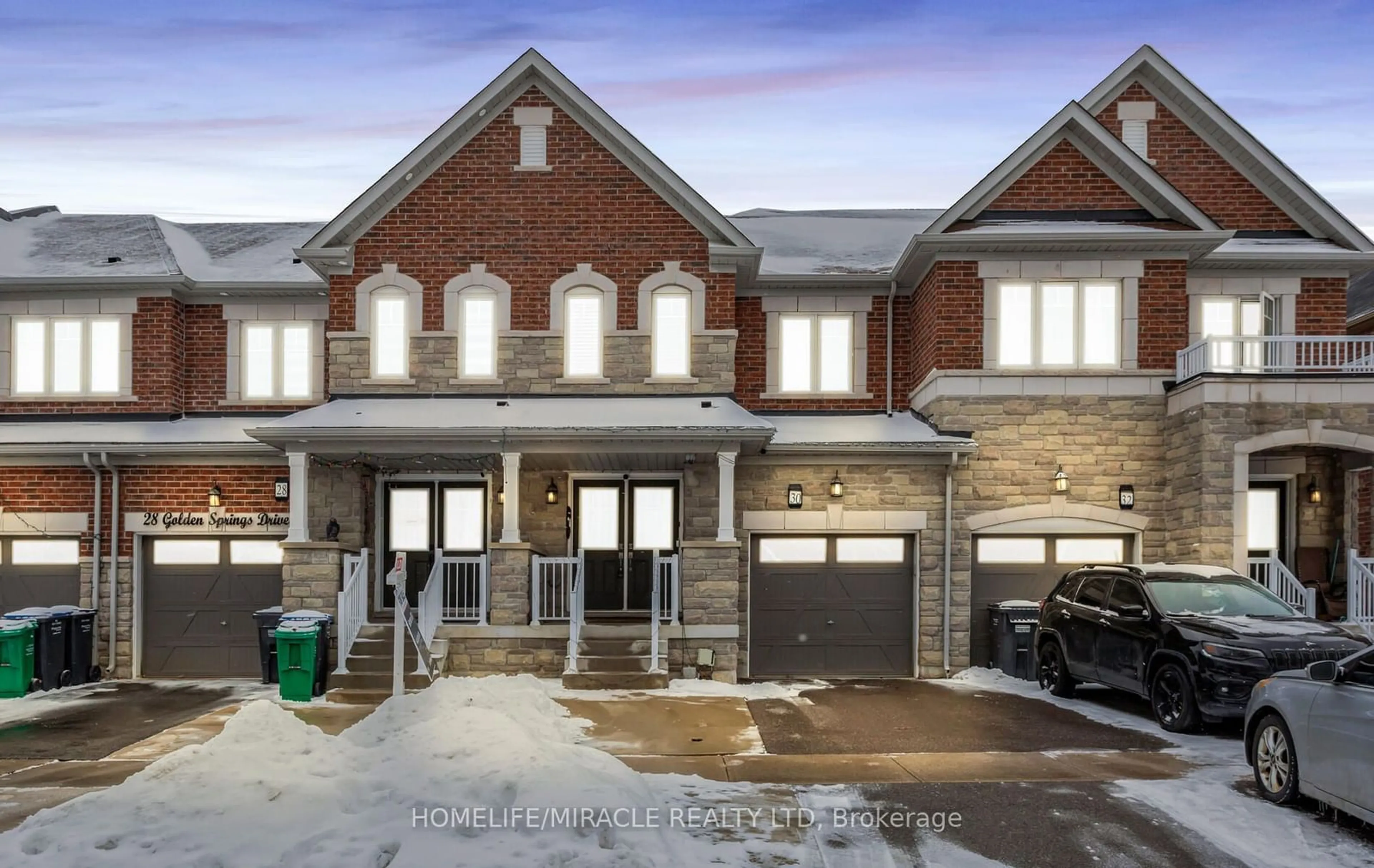 Home with brick exterior material, street for 30 Golden Springs Dr, Brampton Ontario L7A 4N4