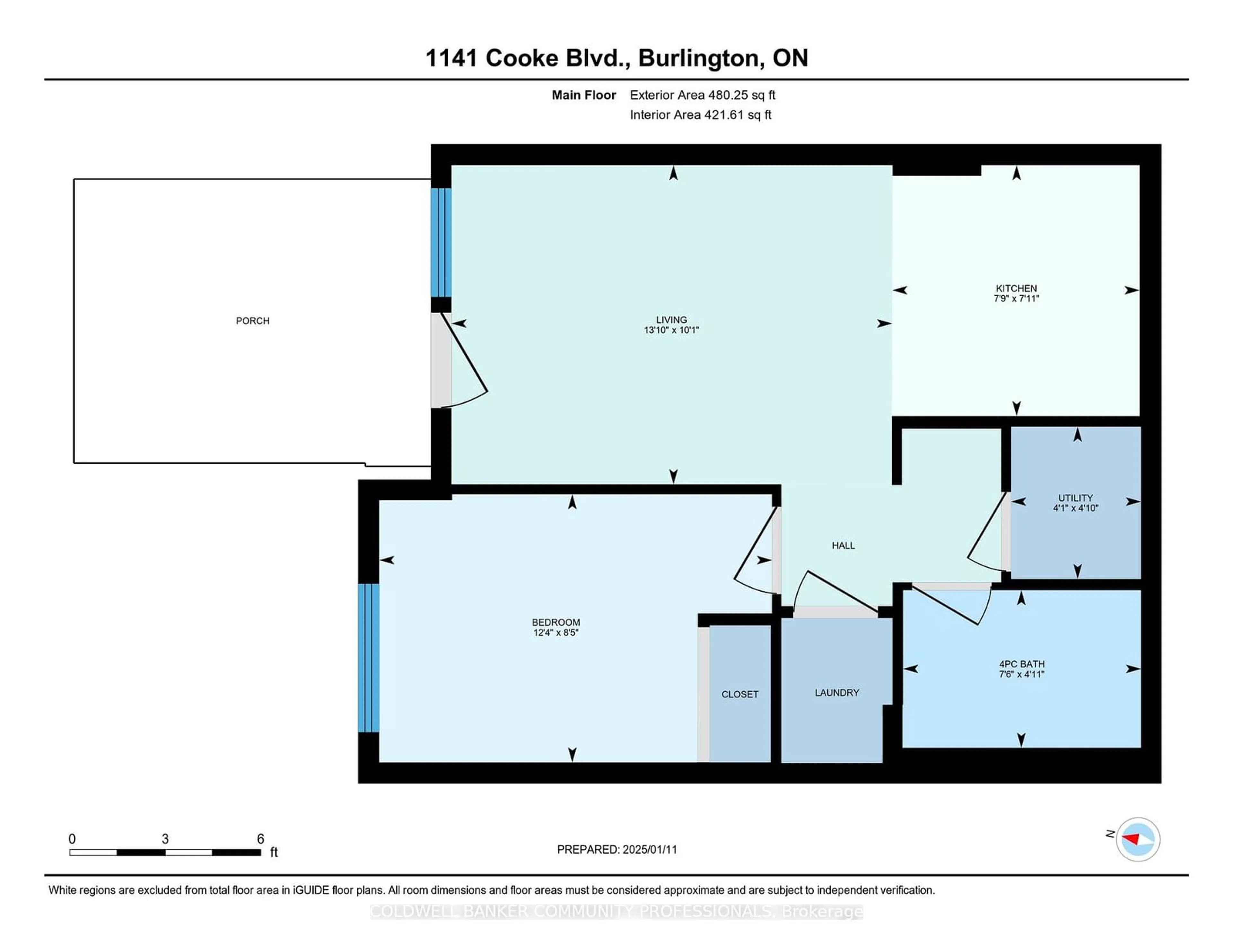 Floor plan for 1141 Cooke Blvd #420, Burlington Ontario L7T 0C3