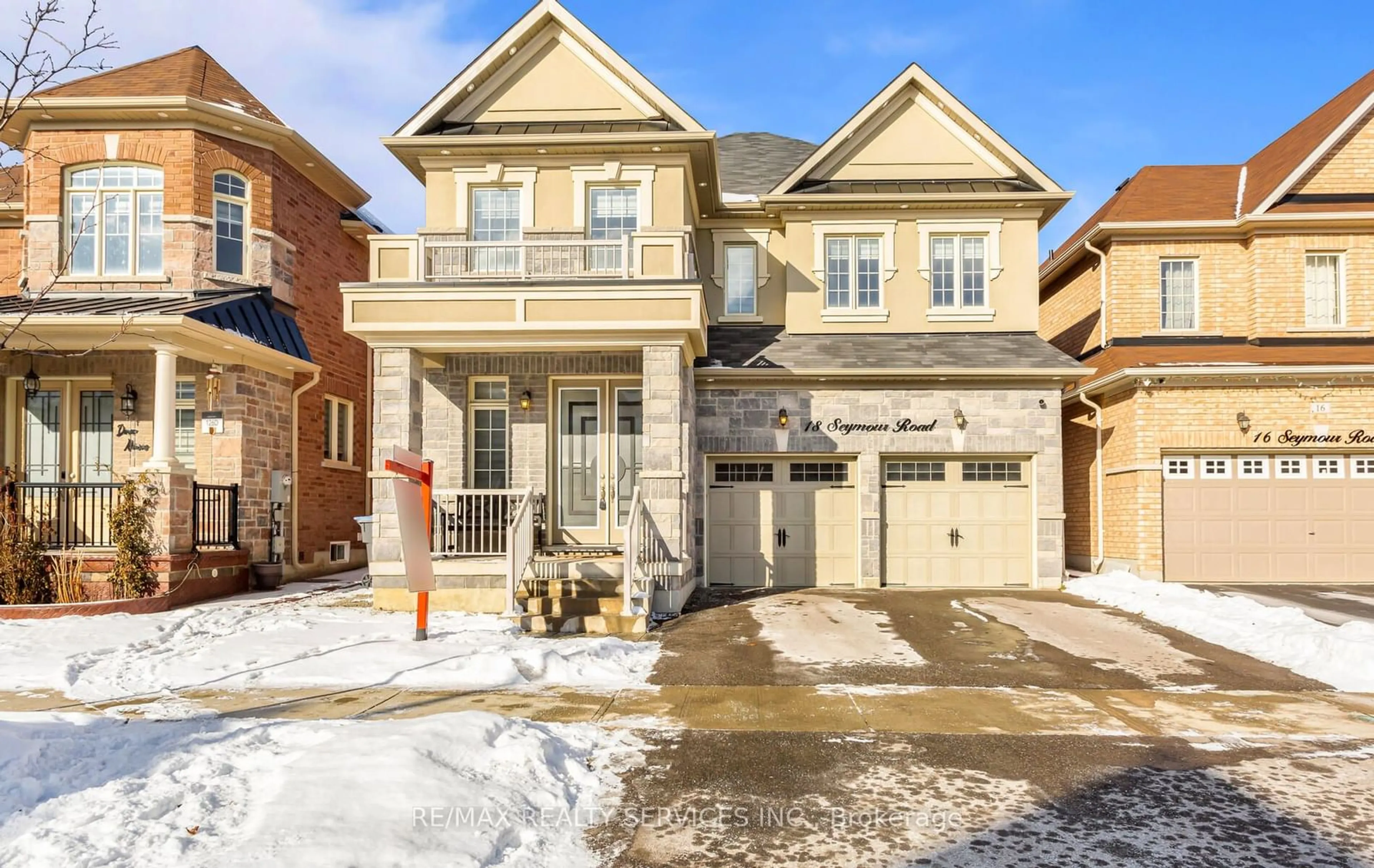 Home with brick exterior material, street for 18 Seymour Rd, Brampton Ontario L6R 4A9