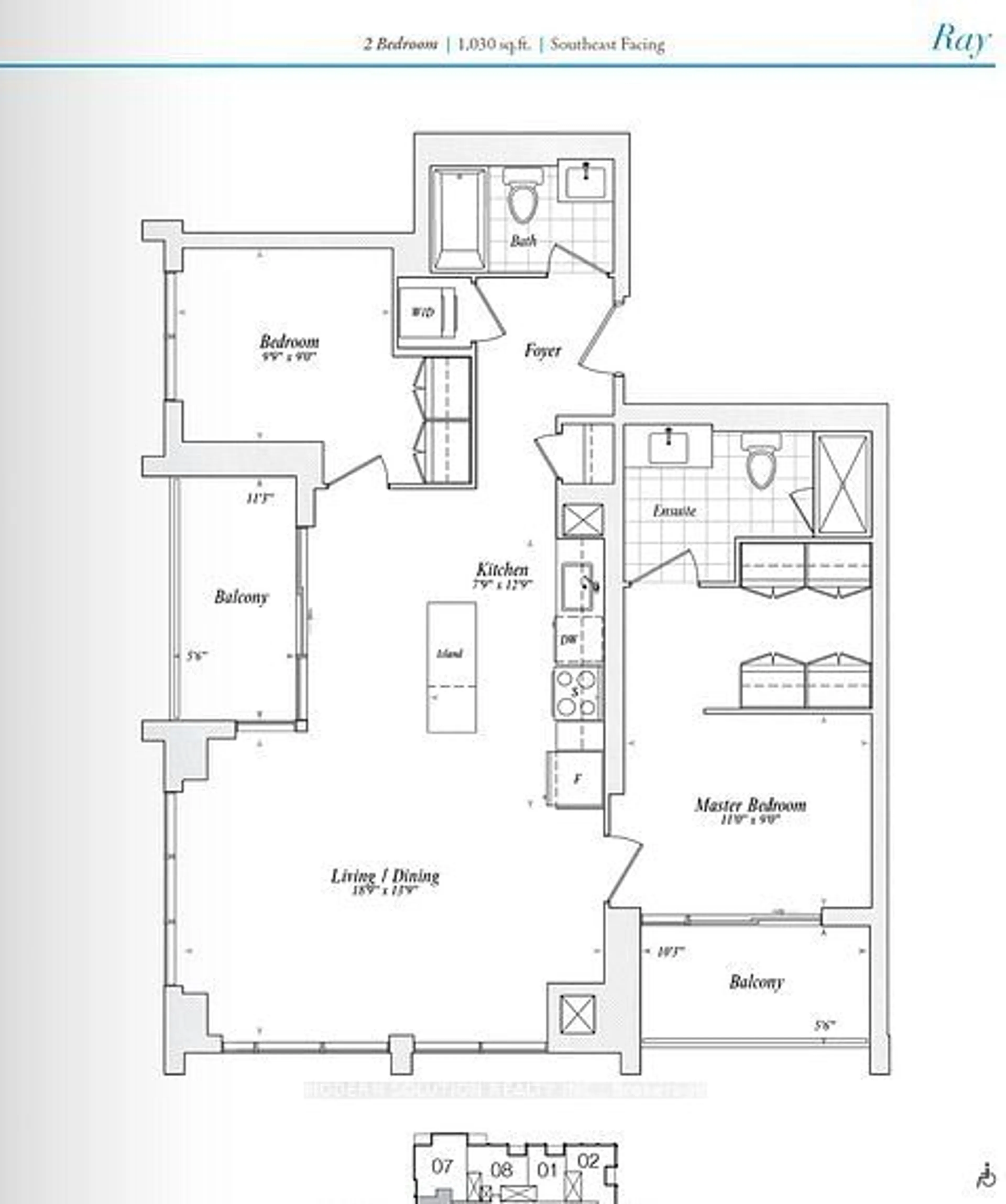 Floor plan for 500 Brock Ave #1106, Burlington Ontario L7S 0A5