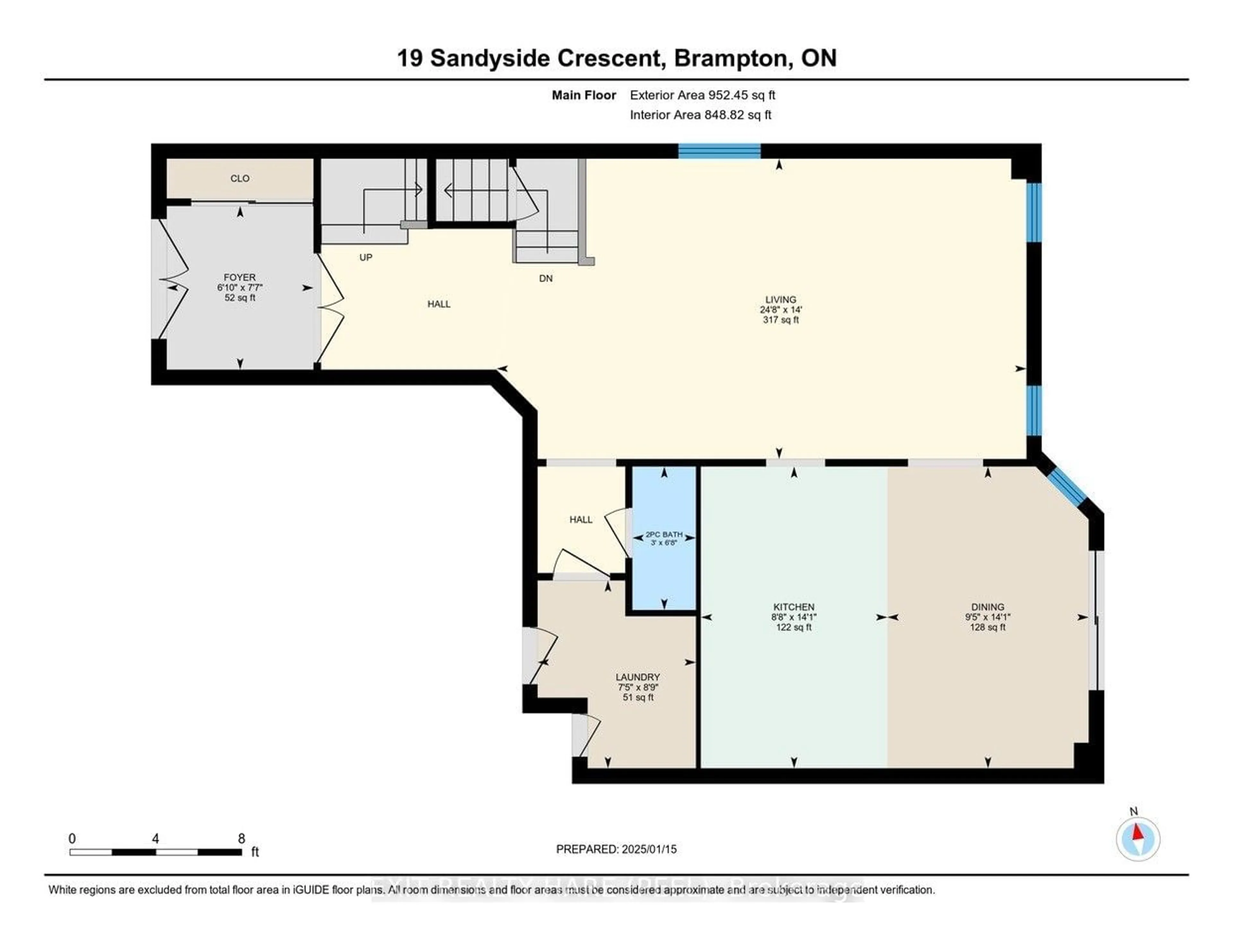 Floor plan for 19 Sandyside Cres, Brampton Ontario L7A 3P9