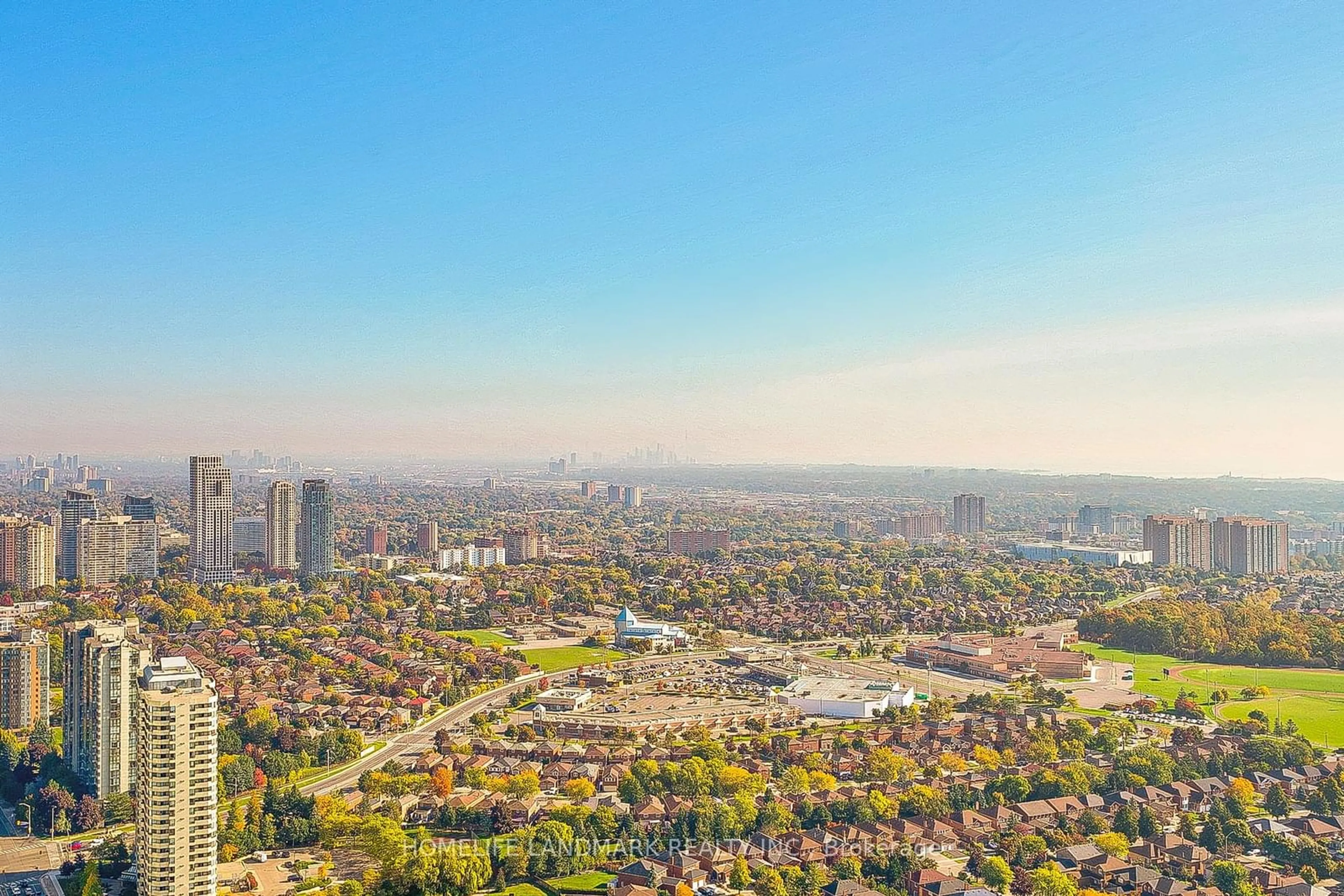 A pic from outside/outdoor area/front of a property/back of a property/a pic from drone, city buildings view from balcony for 3975 Grand Park Dr #4310, Mississauga Ontario L5B 0K4