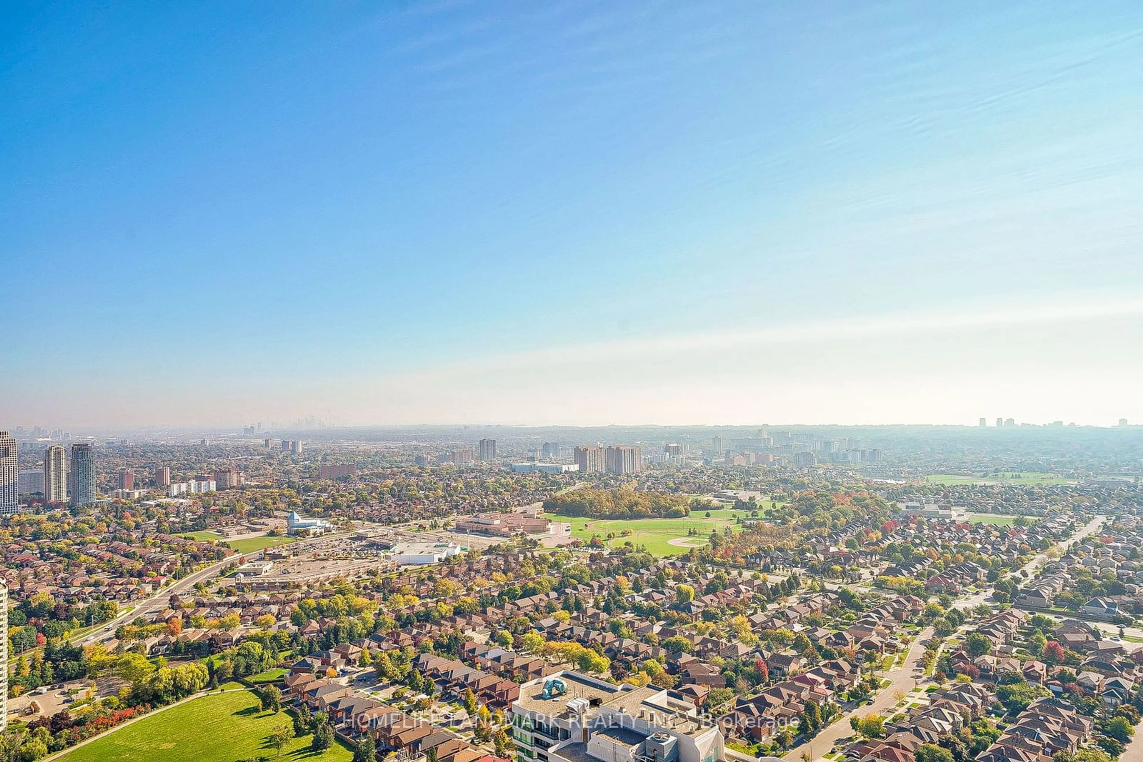 A pic from outside/outdoor area/front of a property/back of a property/a pic from drone, city buildings view from balcony for 3975 Grand Park Dr #4310, Mississauga Ontario L5B 0K4