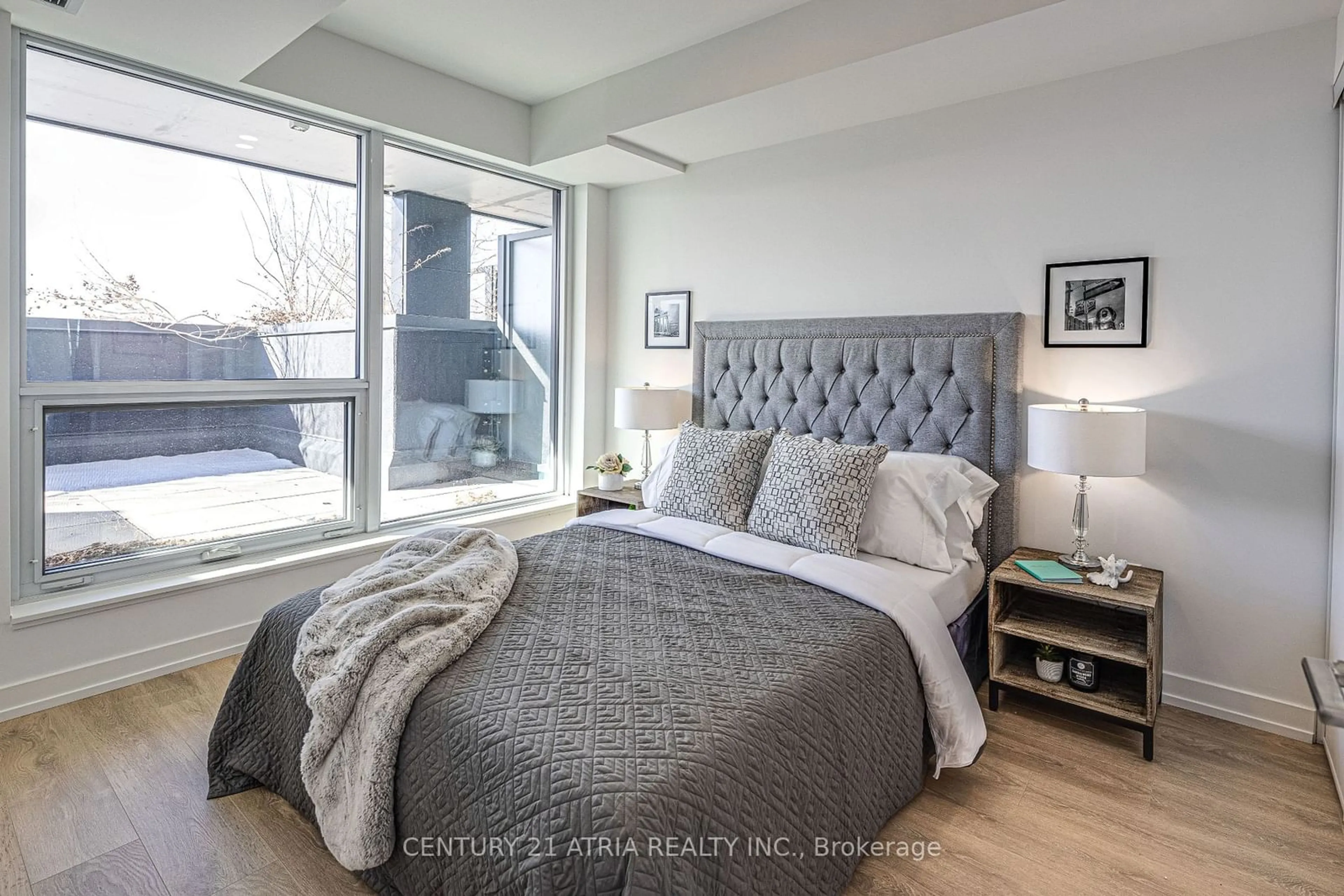 Bedroom with bed, unknown for 1100 Sheppard Ave #521, Toronto Ontario M3K 0E4