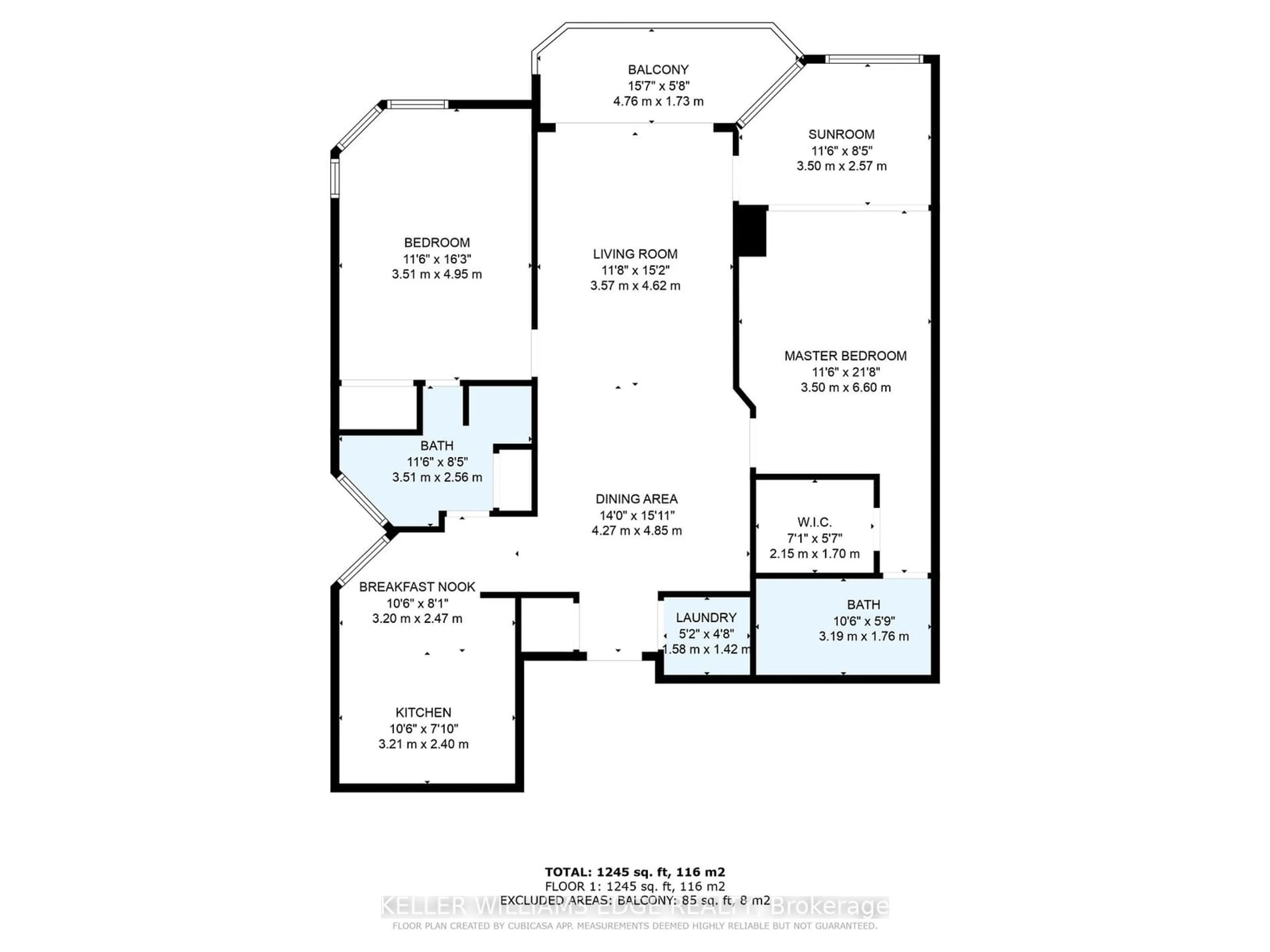 Floor plan for 1201 North Shore Blvd #606, Burlington Ontario L7S 1Z5