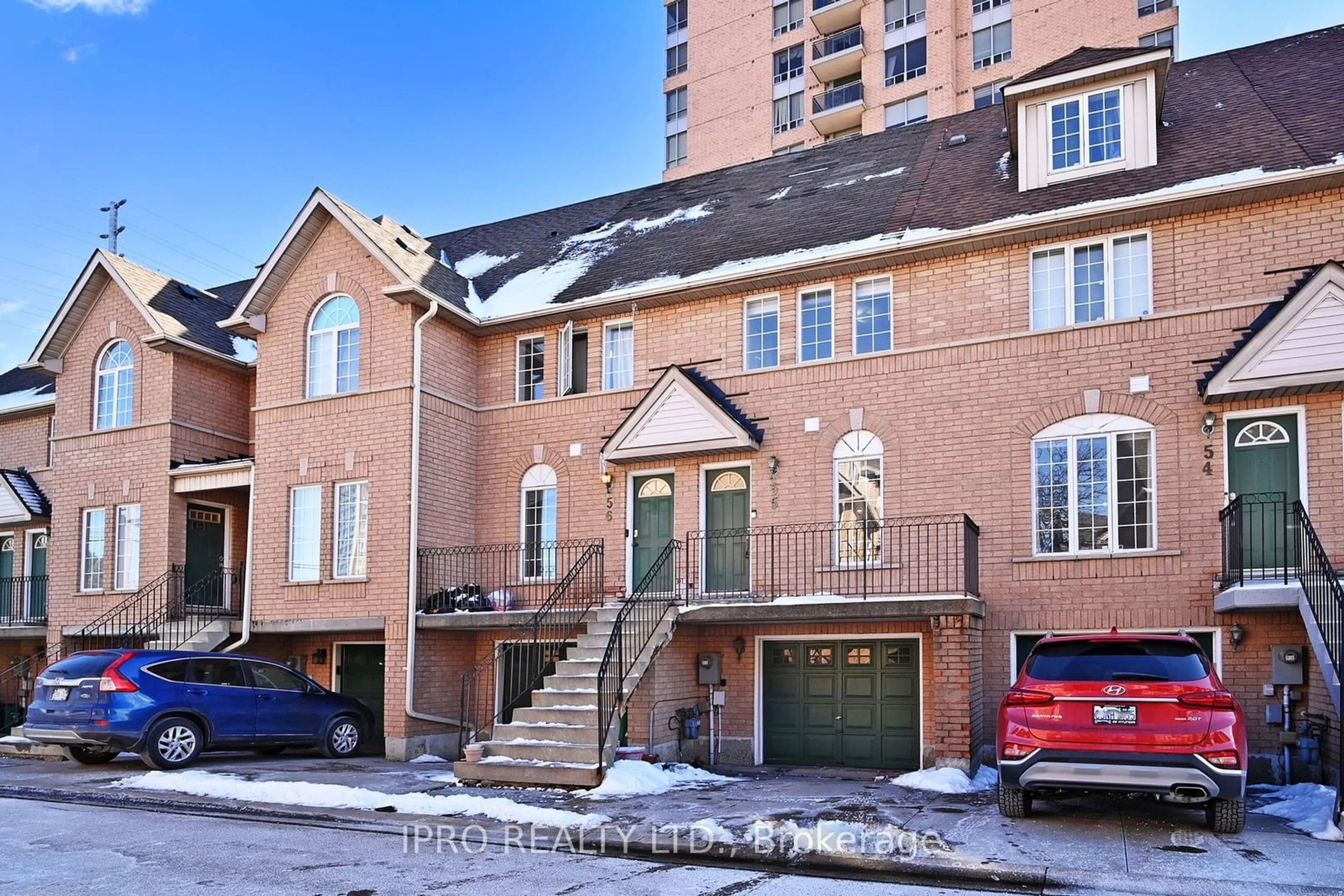 Home with brick exterior material, street for 75 Strathaven Dr #55, Mississauga Ontario L5R 3W1