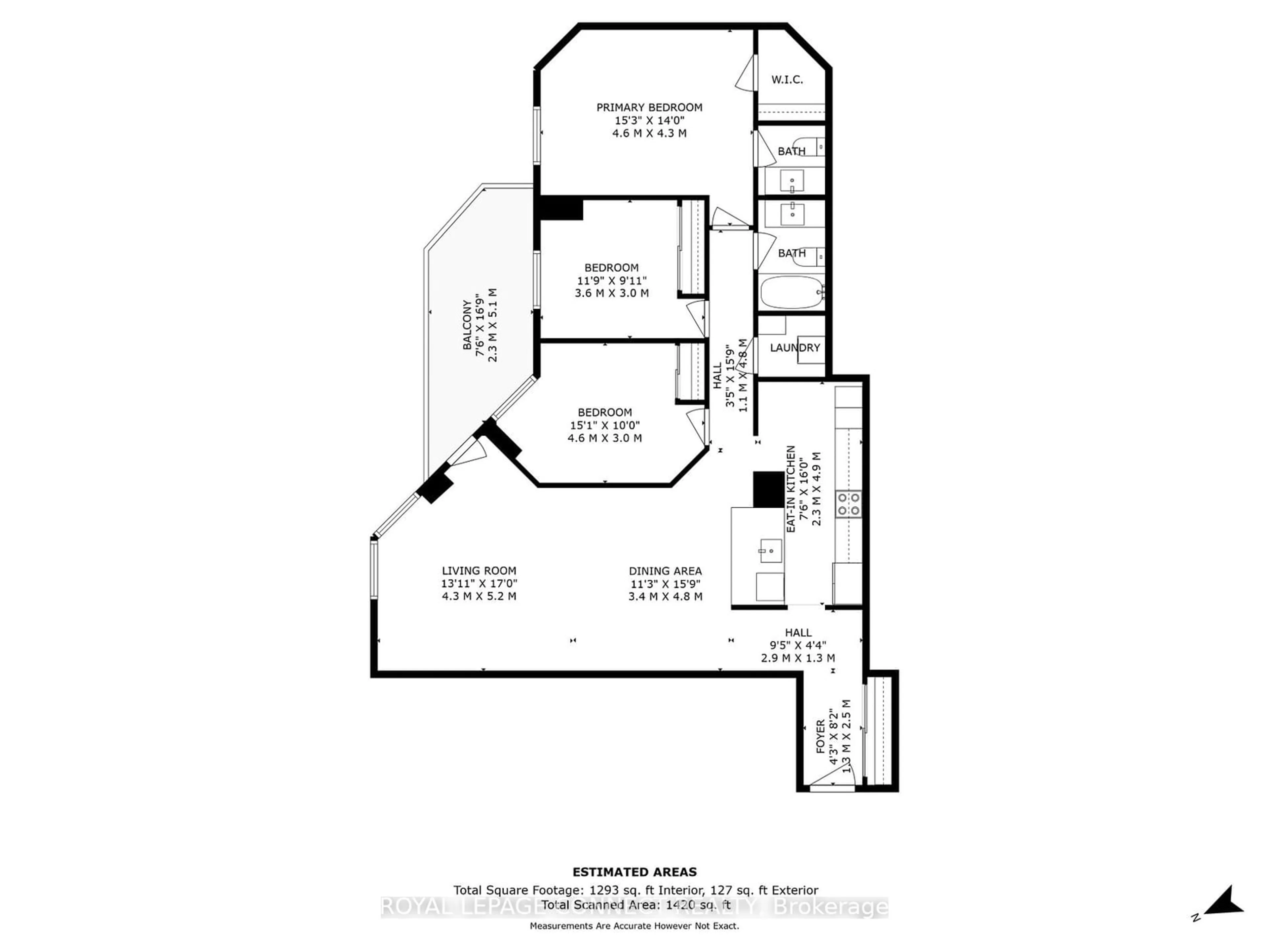 Floor plan for 238 Albion Rd #1511, Toronto Ontario M9W 6A7