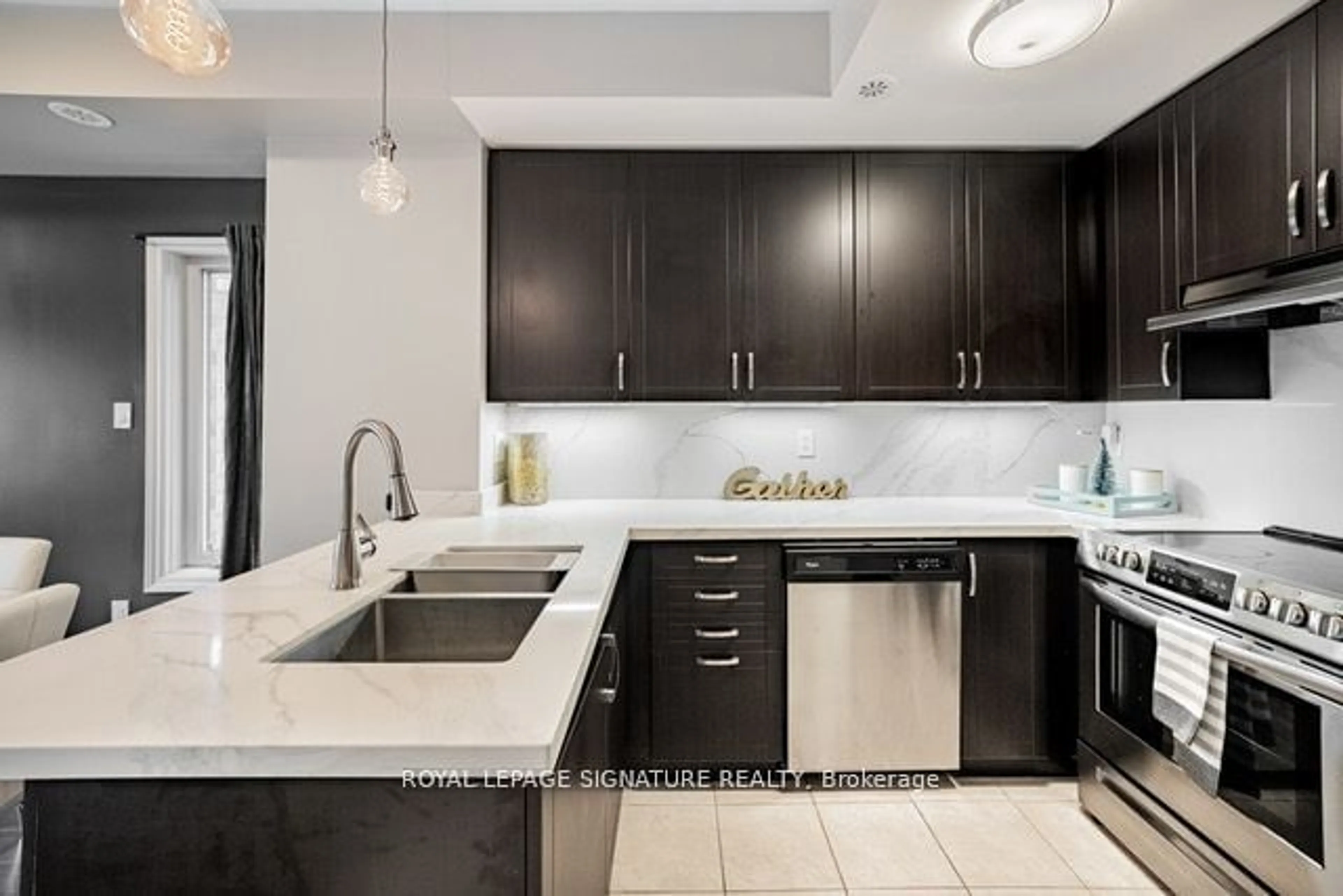 Contemporary kitchen, ceramic/tile floor for 2420 Baronwood Dr #2903, Oakville Ontario L6M 0X6