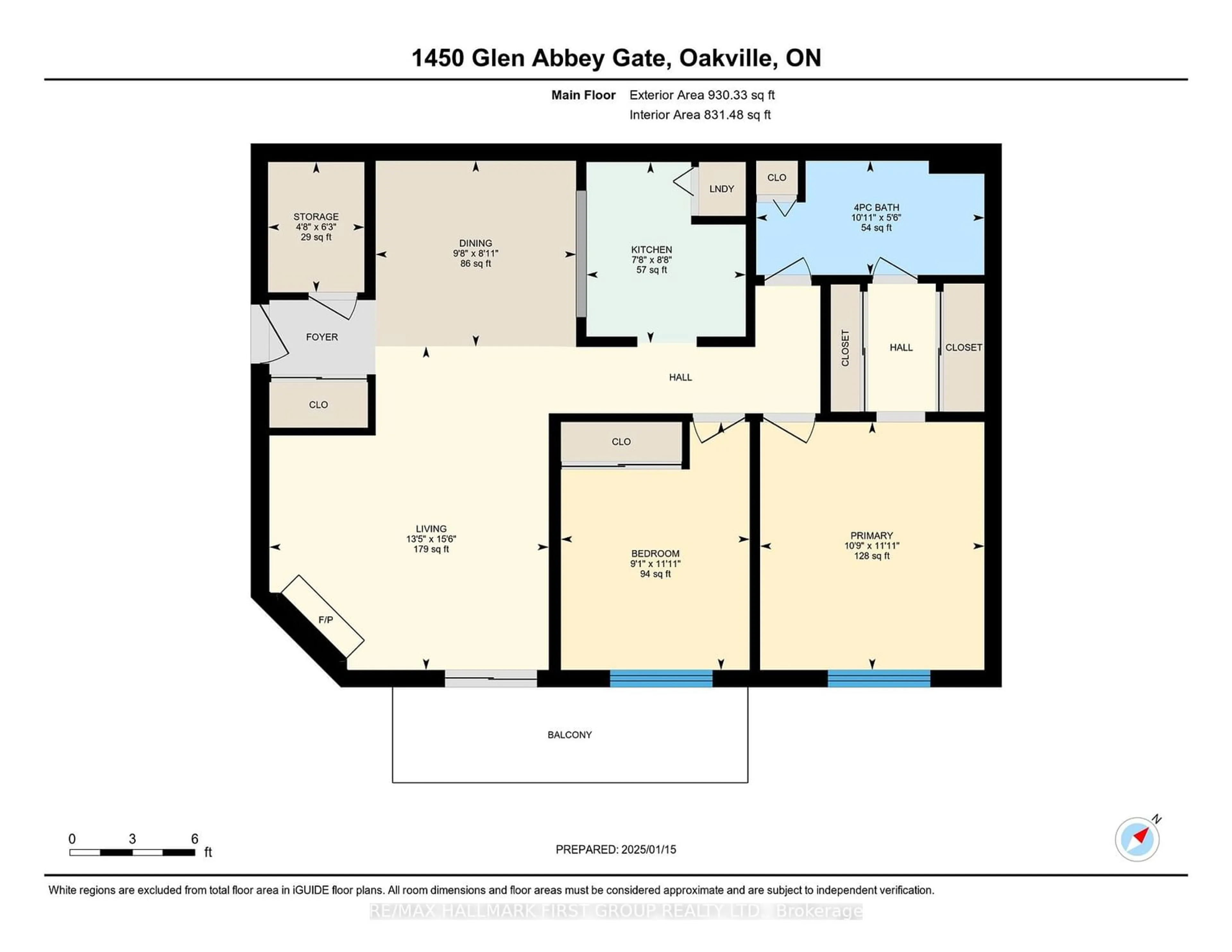 Floor plan for 1450 Glen Abbey Gate #522, Oakville Ontario L6M 2V7